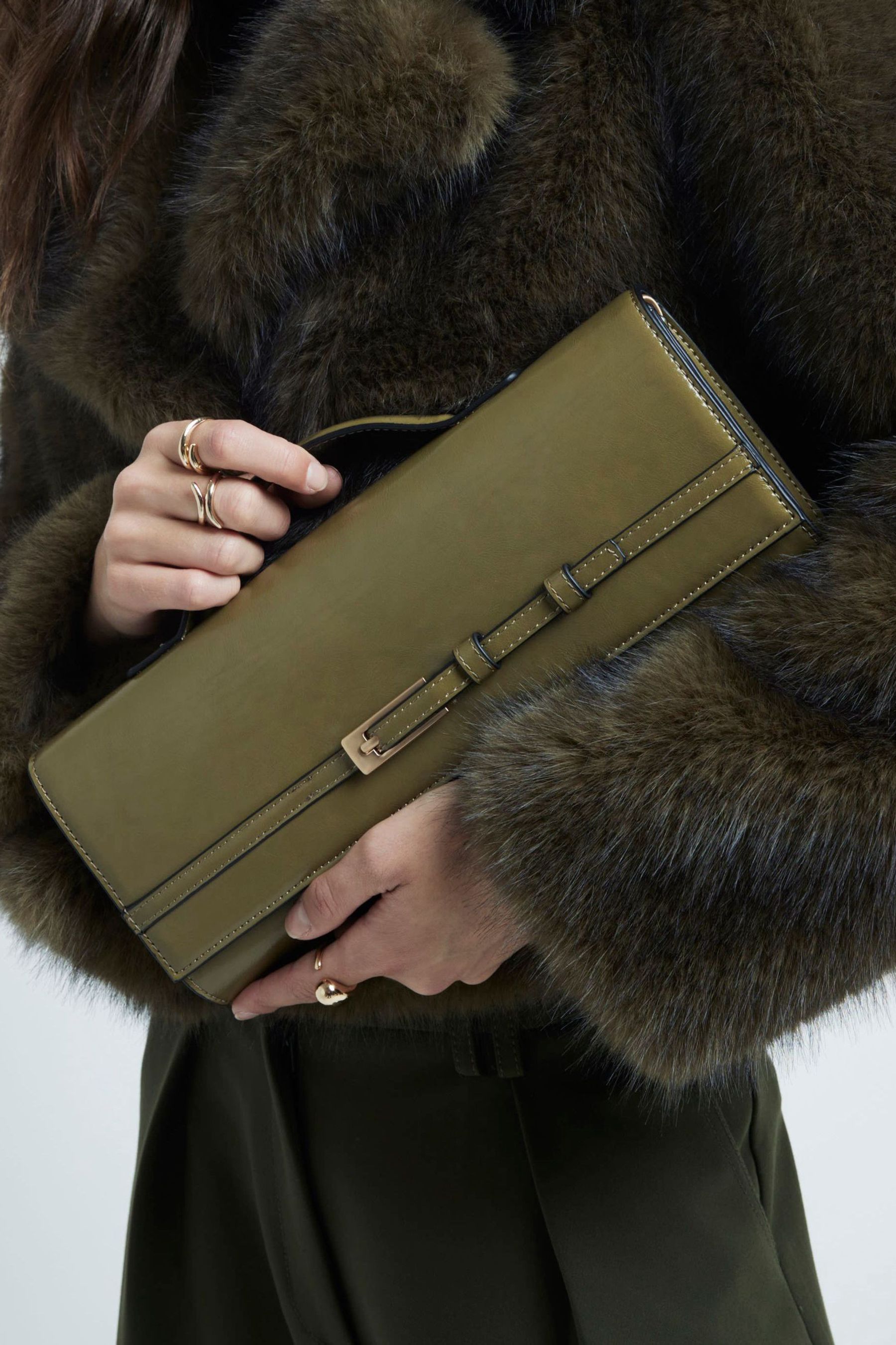 Buy River Island Green Clutch Bag from the Next UK online shop