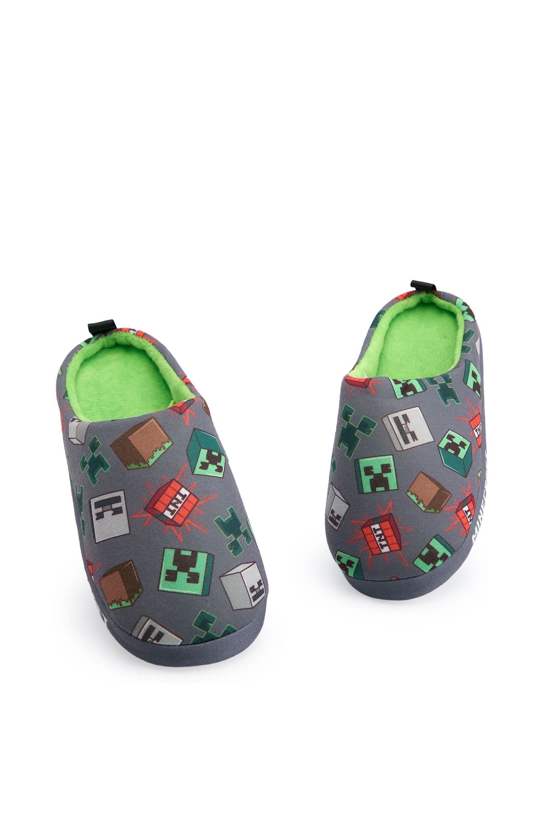 Vanilla Underground Grey Minecraft Boys Slippers