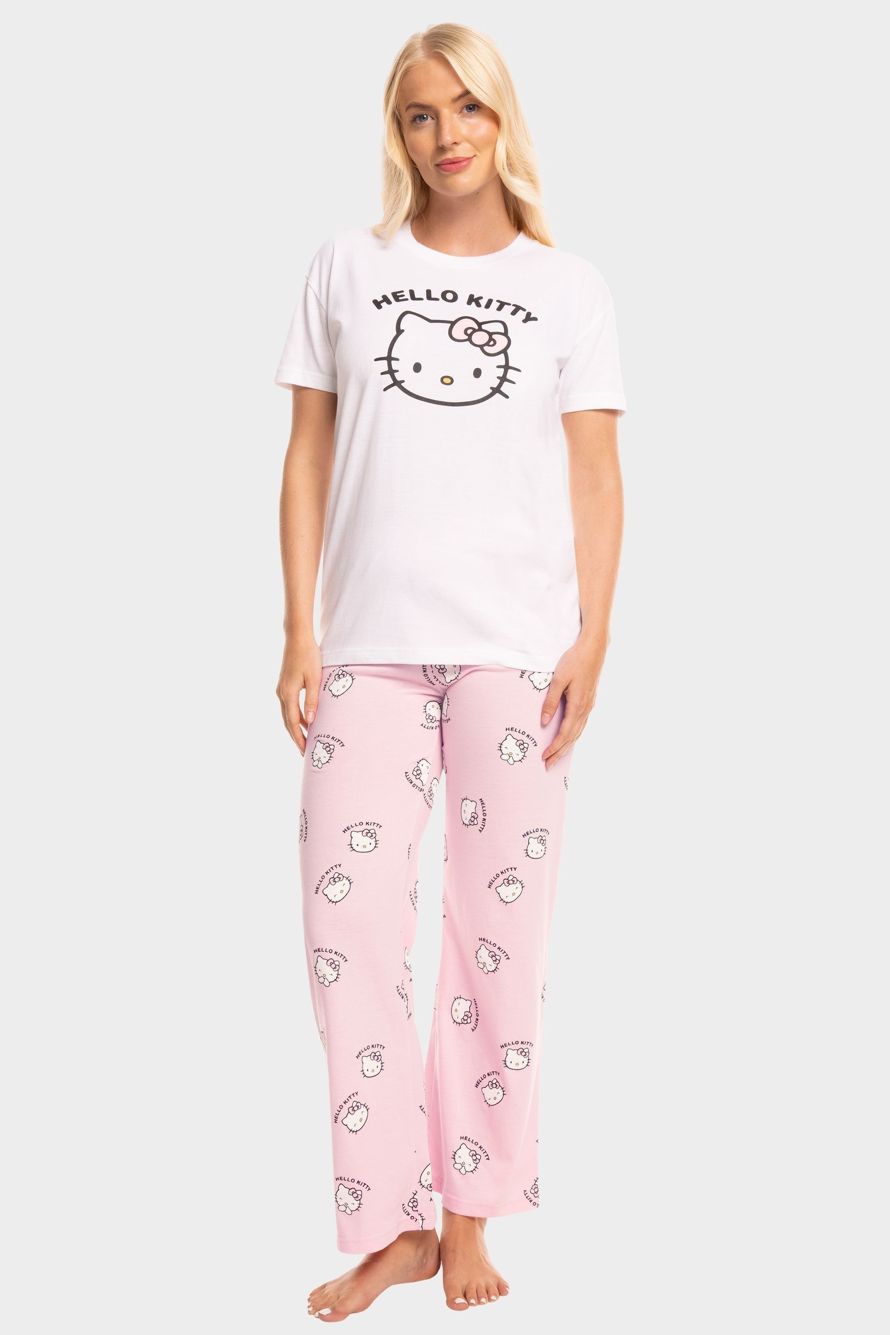 Buy Character White Hello Kitty Short Sleeve Pyjamas from Next United Arab Emirates