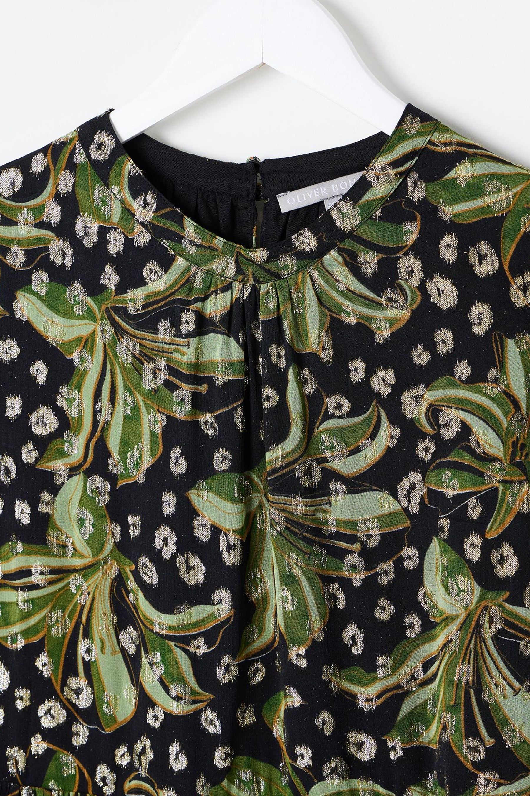 Buy Oliver Bonas Black Palm Animal Print Jacquard Mini Dress from Next USA