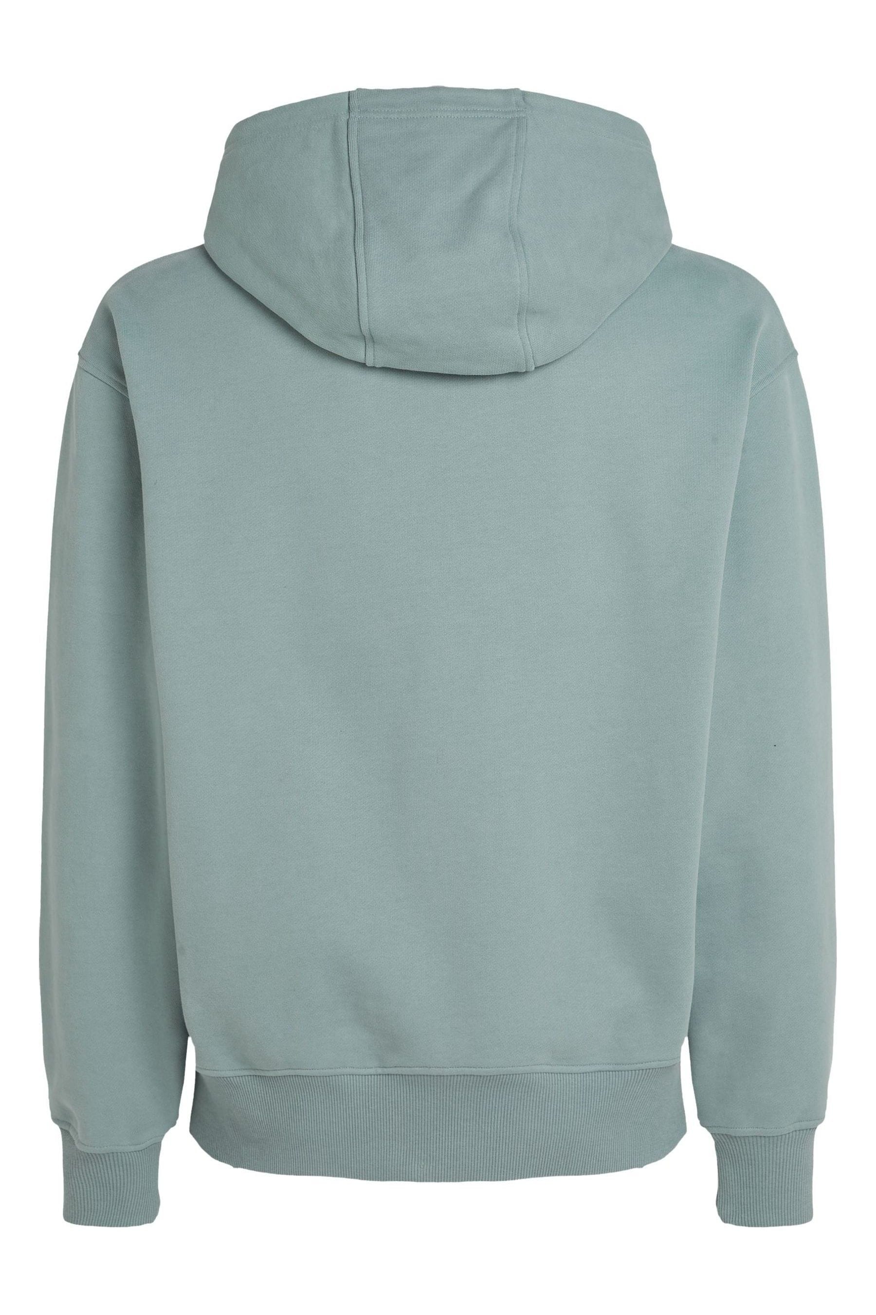 Calvin Klein Blue Heavyweight Embroidered 100 Cotton Hoodie