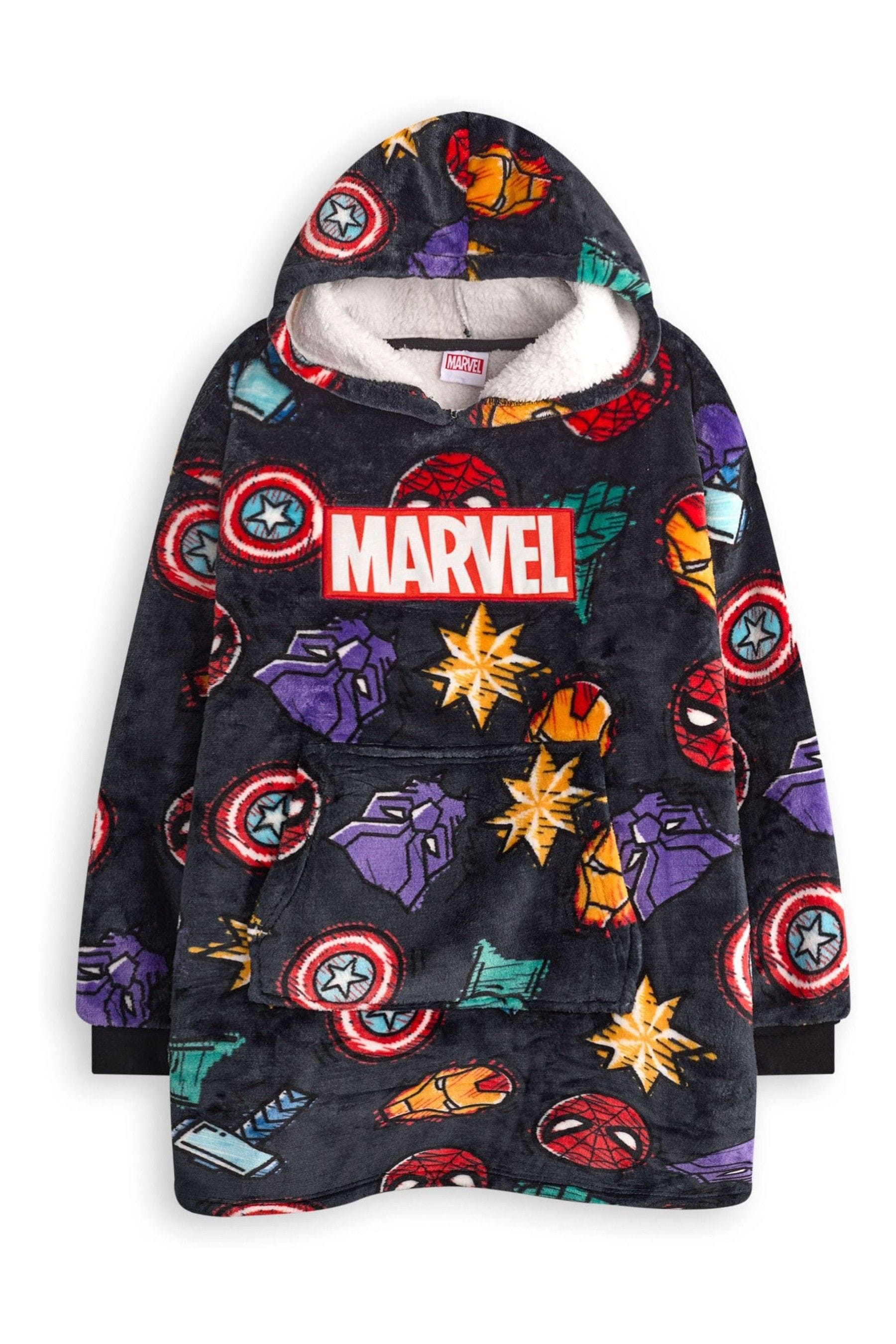 Buy Vanilla Underground Black Boys Marvel Blanket Hoodie from the Next UK online shop