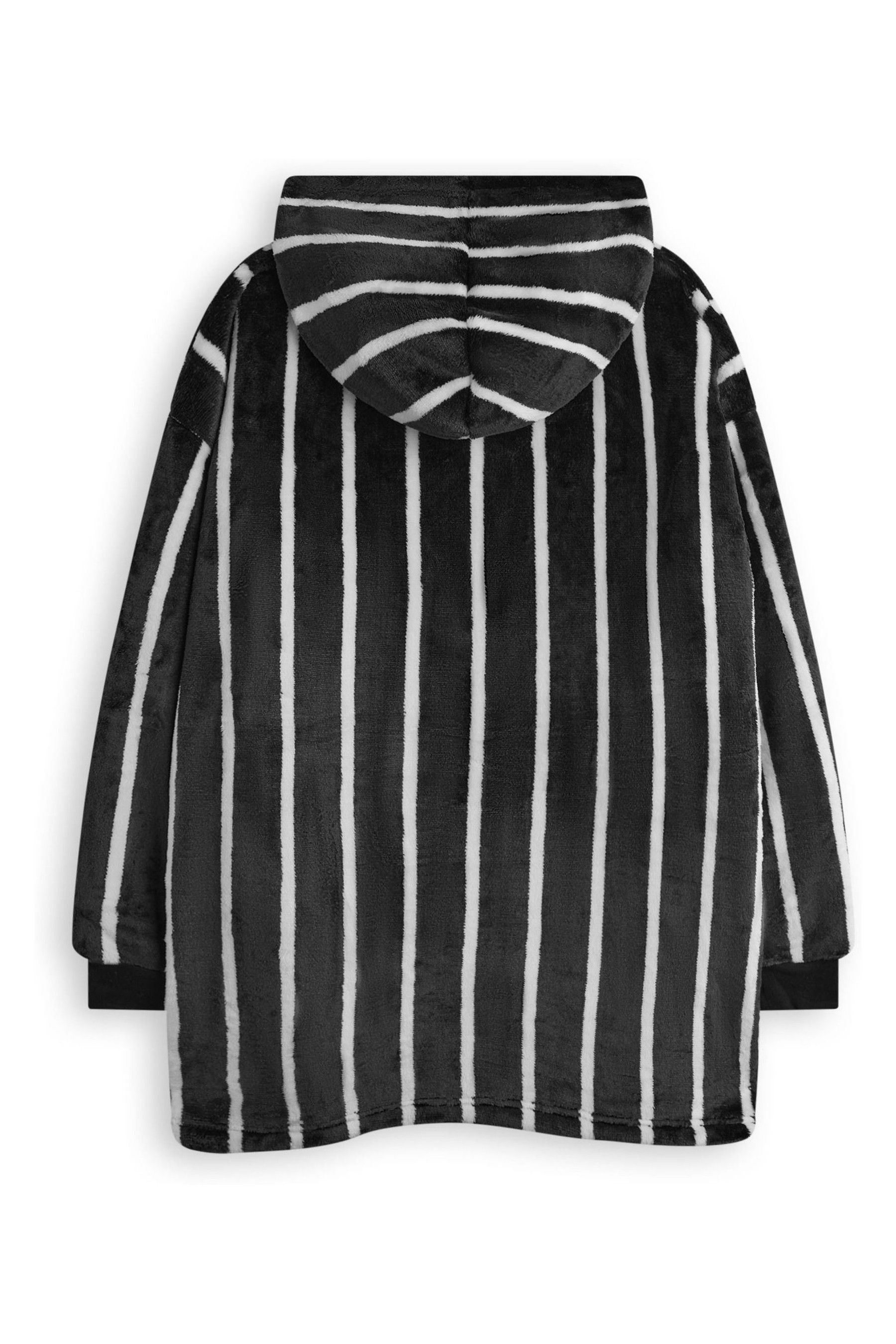 Black and white vertical striped hoodie sale