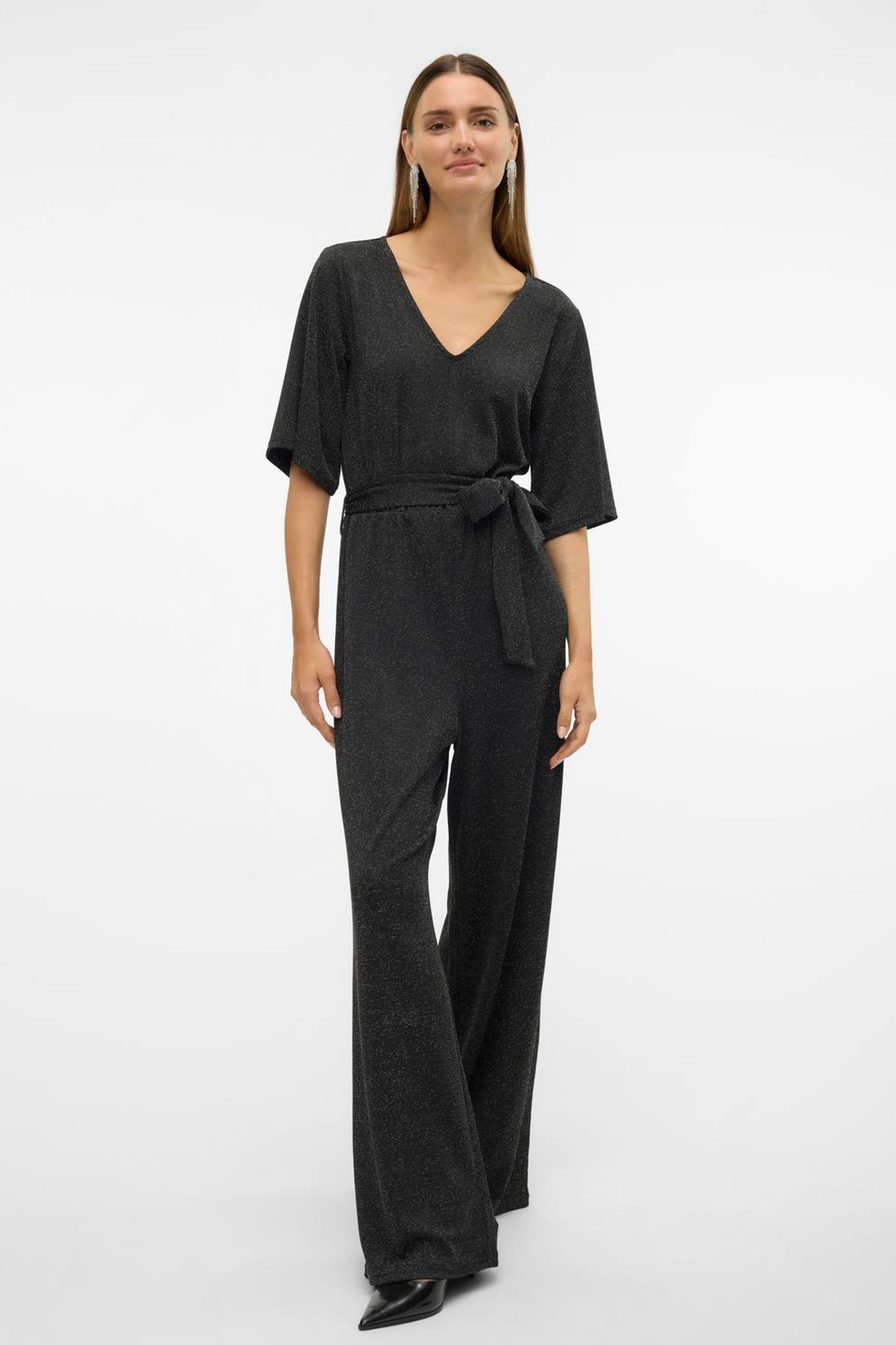 Buy VERO MODA Black Short Sleeve Glitter Jumpsuit from Next Canada