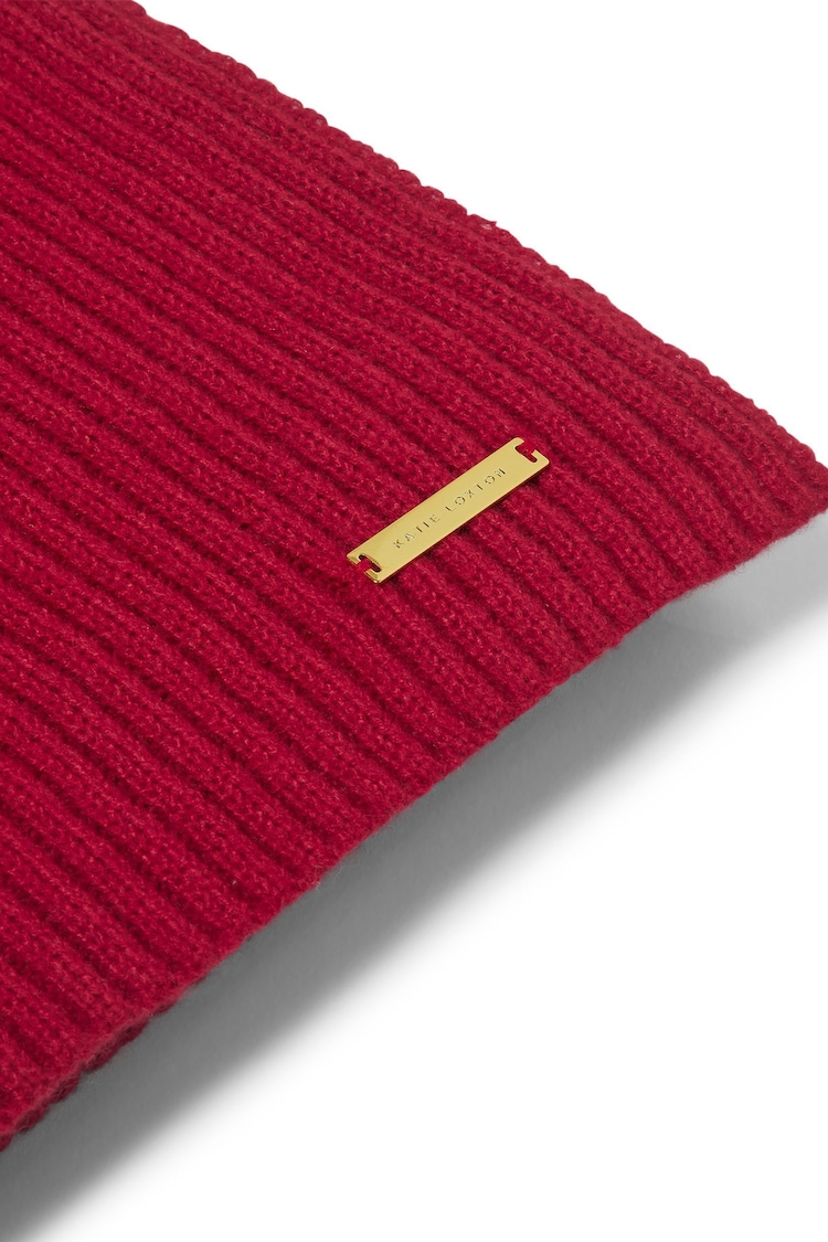 Katie Loxton Red Knitted Scarf - Image 3 of 3