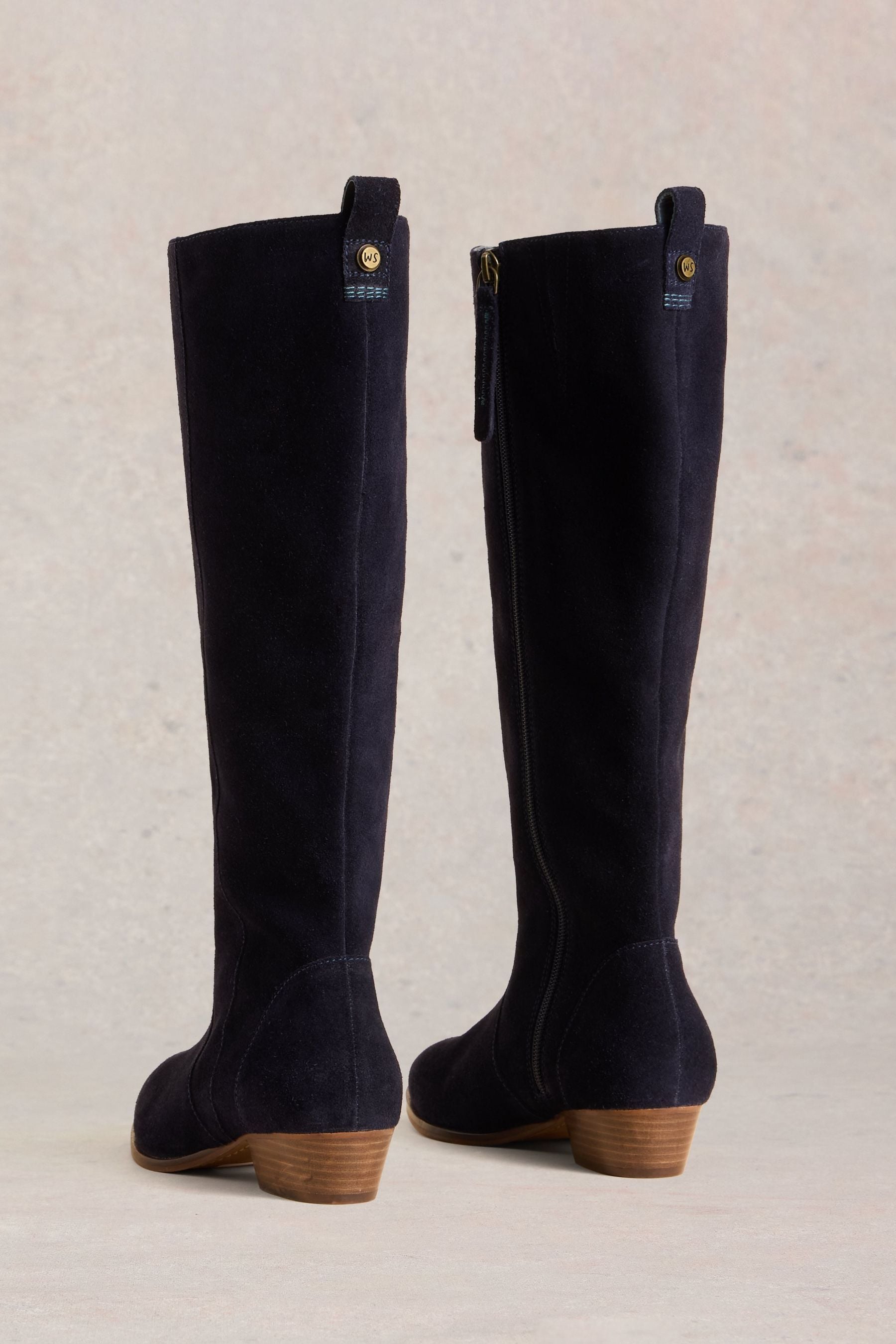 Suede wellington boots top