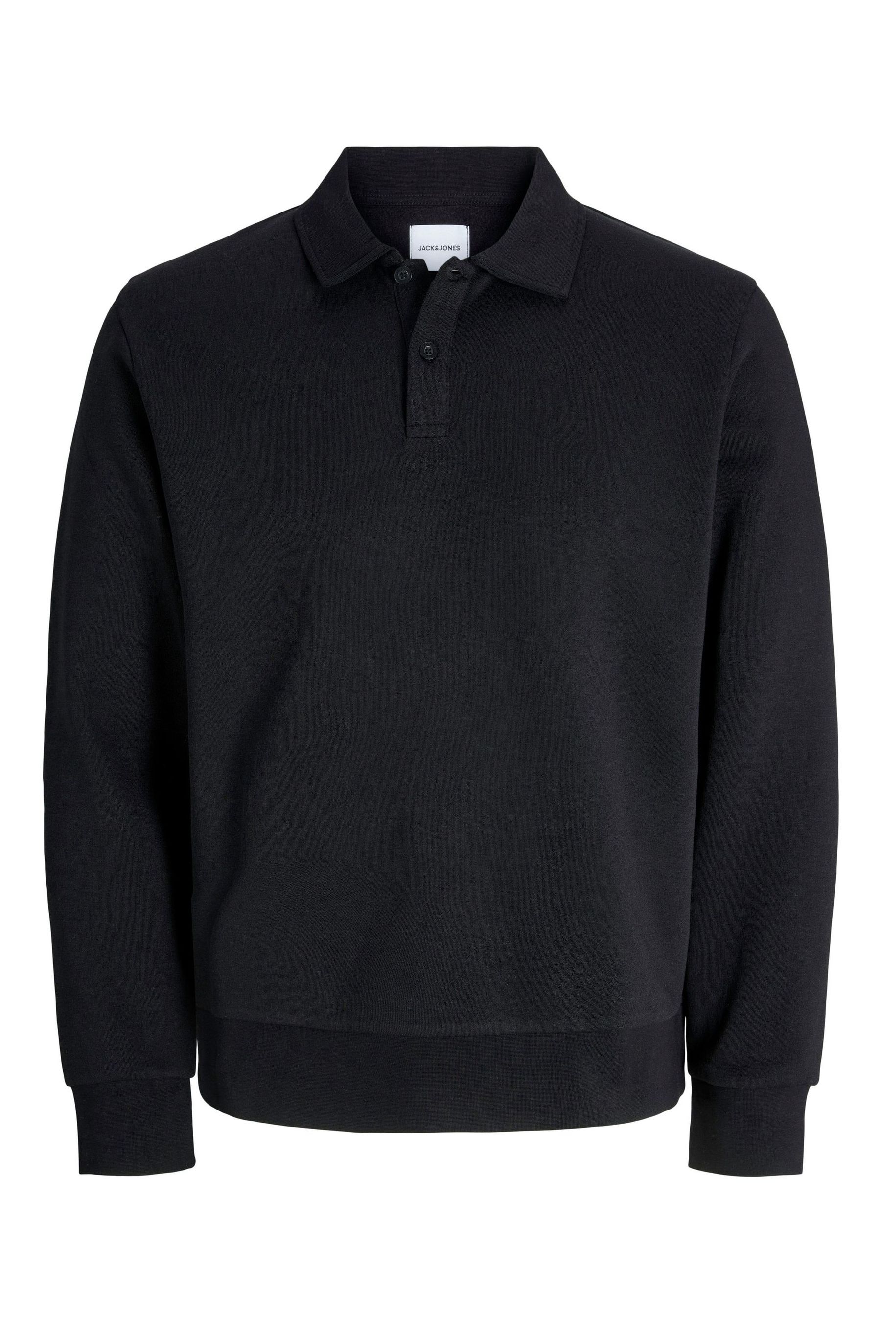 Buy JACK JONES Black Relaxed Fit Polo Sweatshirt from the Next UK online shop