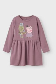 Name It Purple Peppa Pig Printed Jersey Dress - Image 3 of 3