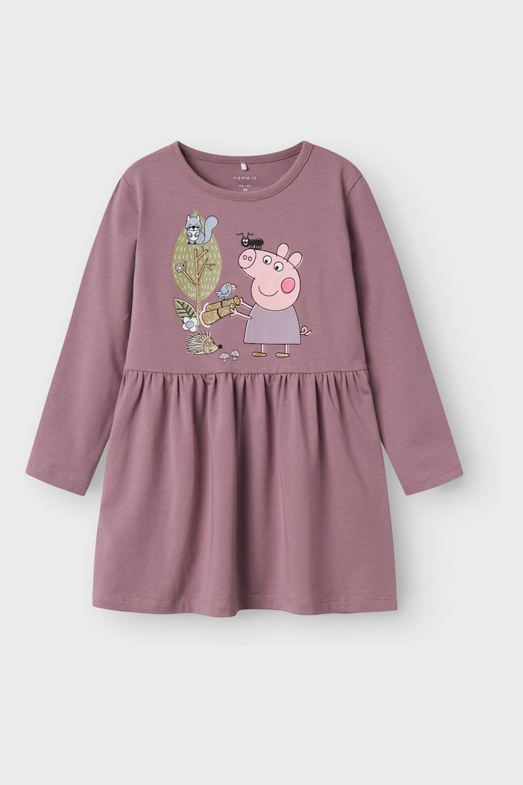 Name It Purple Peppa Pig Printed Jersey Dress - Image 3 of 3