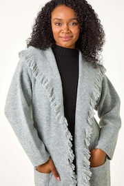 Roman Grey Petite Tassle Pocket Detail Cardigan - Image 4 of 5