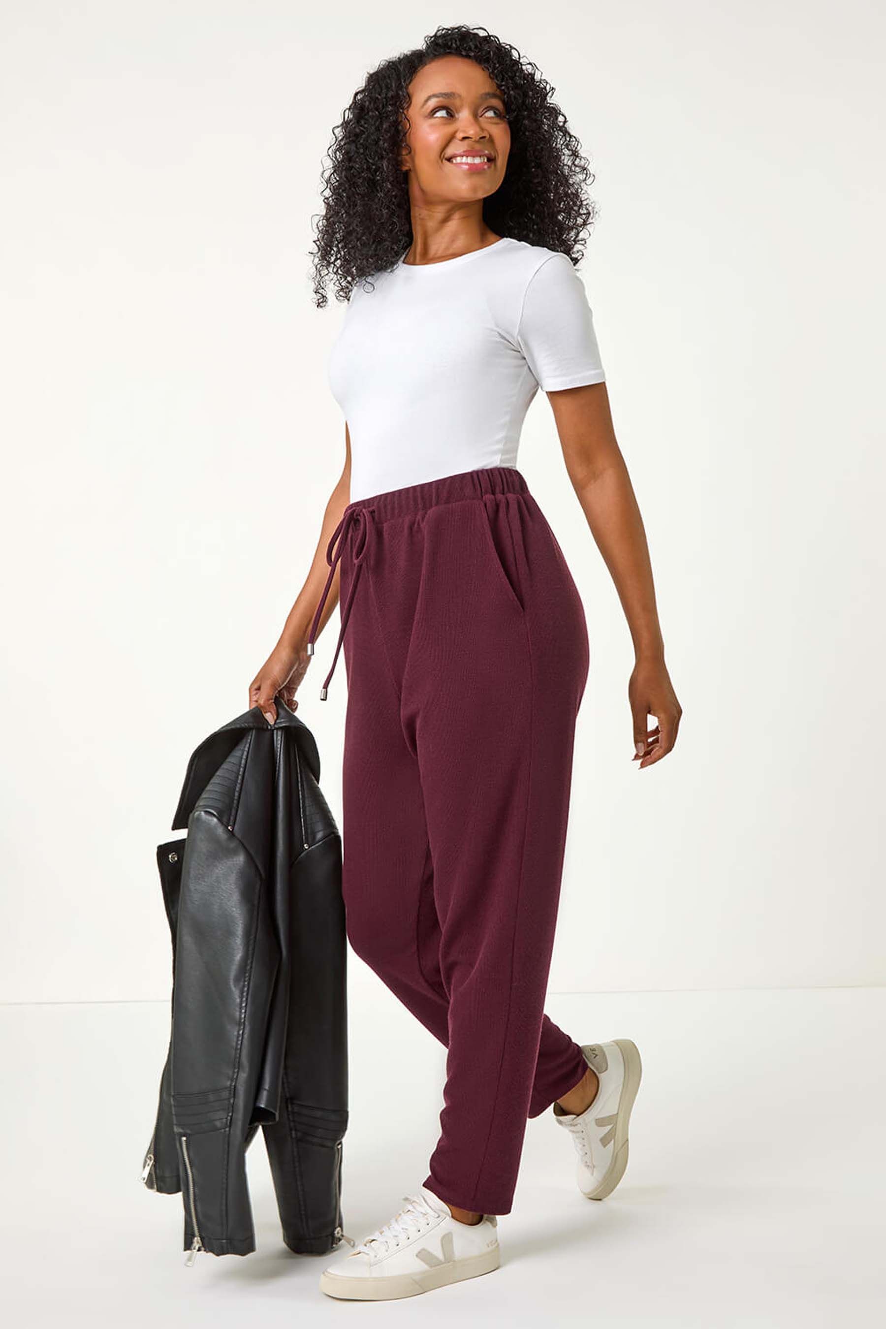 Womens ribbed joggers 2025