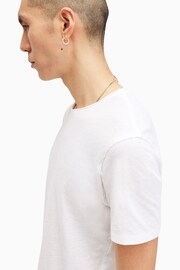 AllSaints White Figure Shortsleeve Crew 100% Cotton T-Shirt - Image 4 of 7