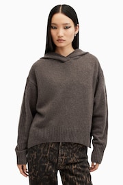 AllSaints Brown Ines Hoodie - Image 4 of 7