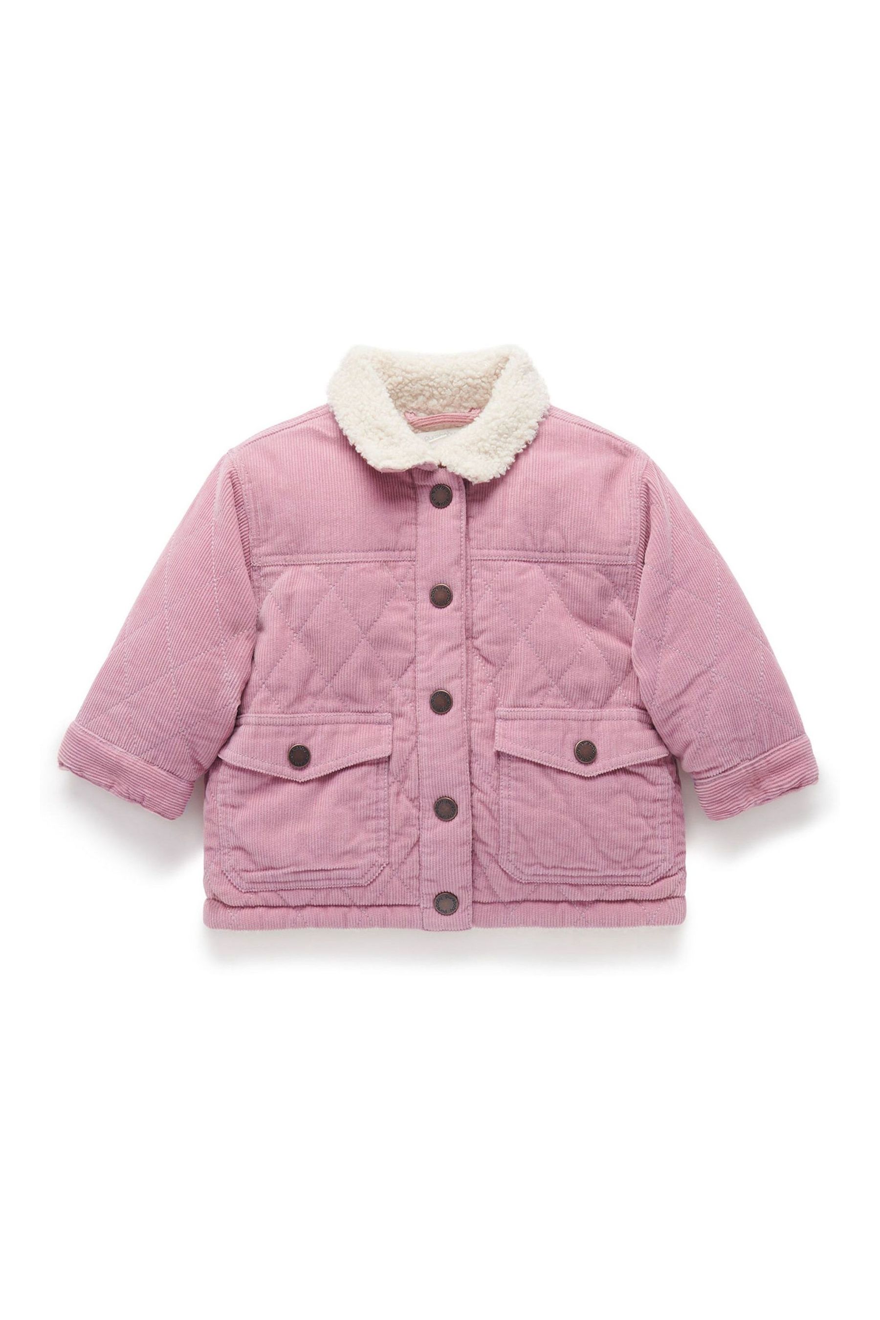 Buy Purebaby Pink Corduroy Sherpa Jacket from the Next UK online shop