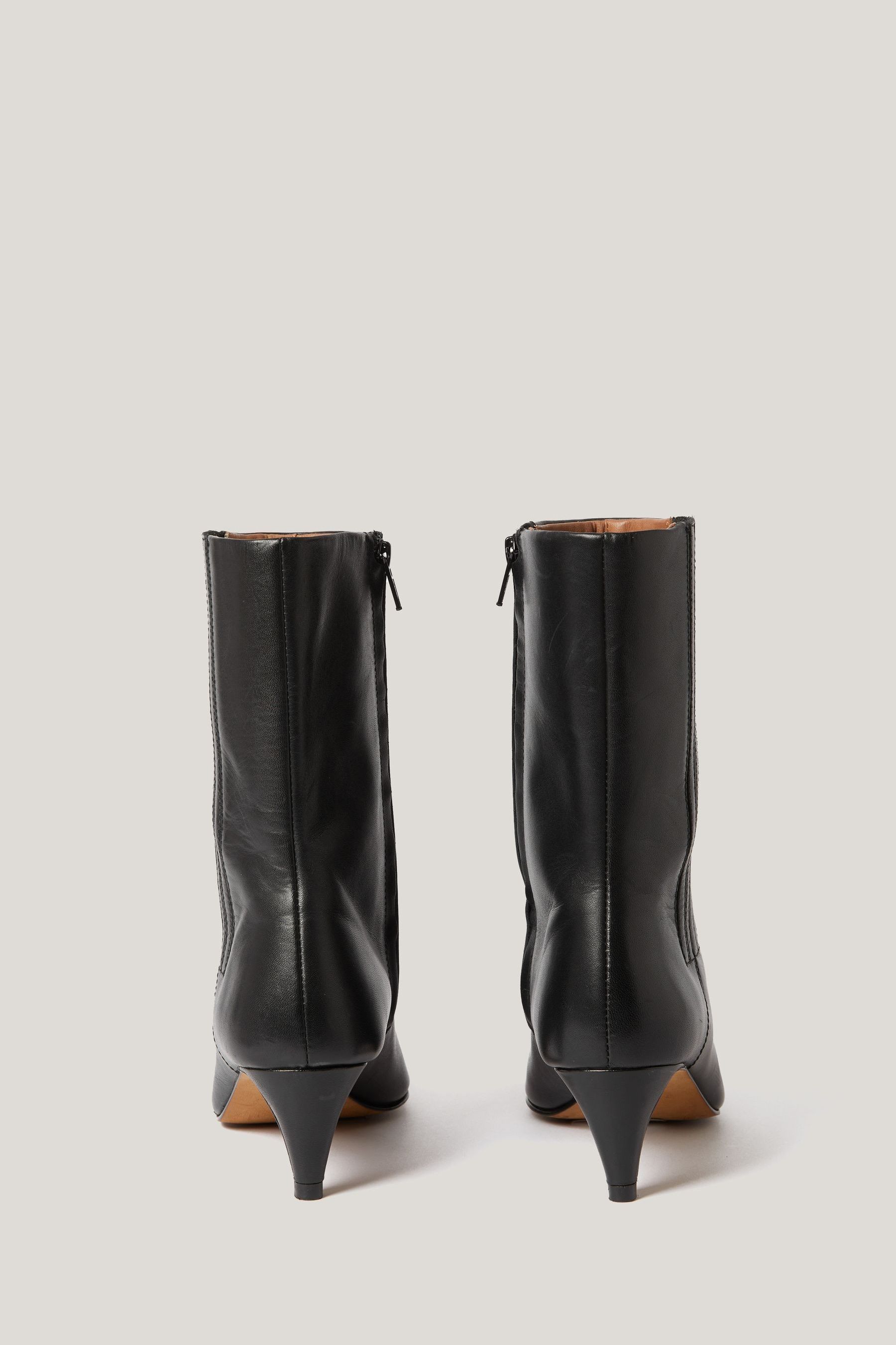 Buy Jigsaw Black Leather Valerie Ankle Boots from the Next UK online shop