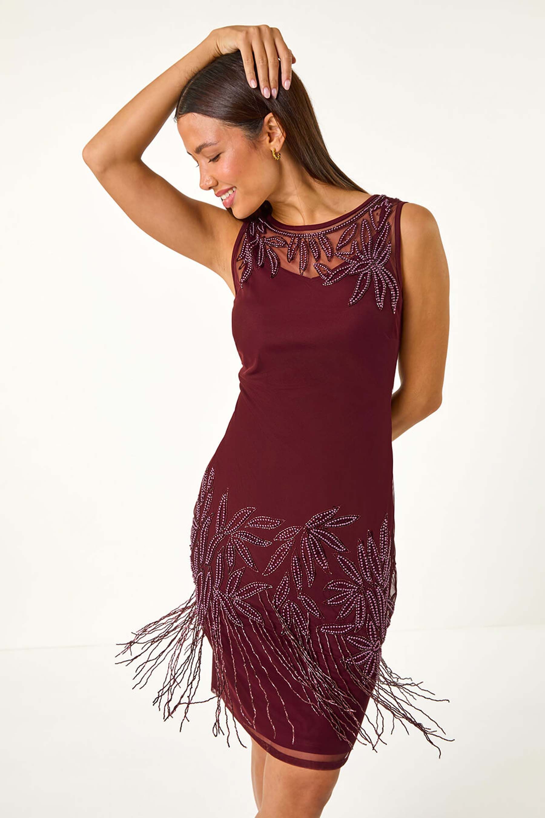 Buy Roman Red Embellished Flapper Dress from the Next UK online shop