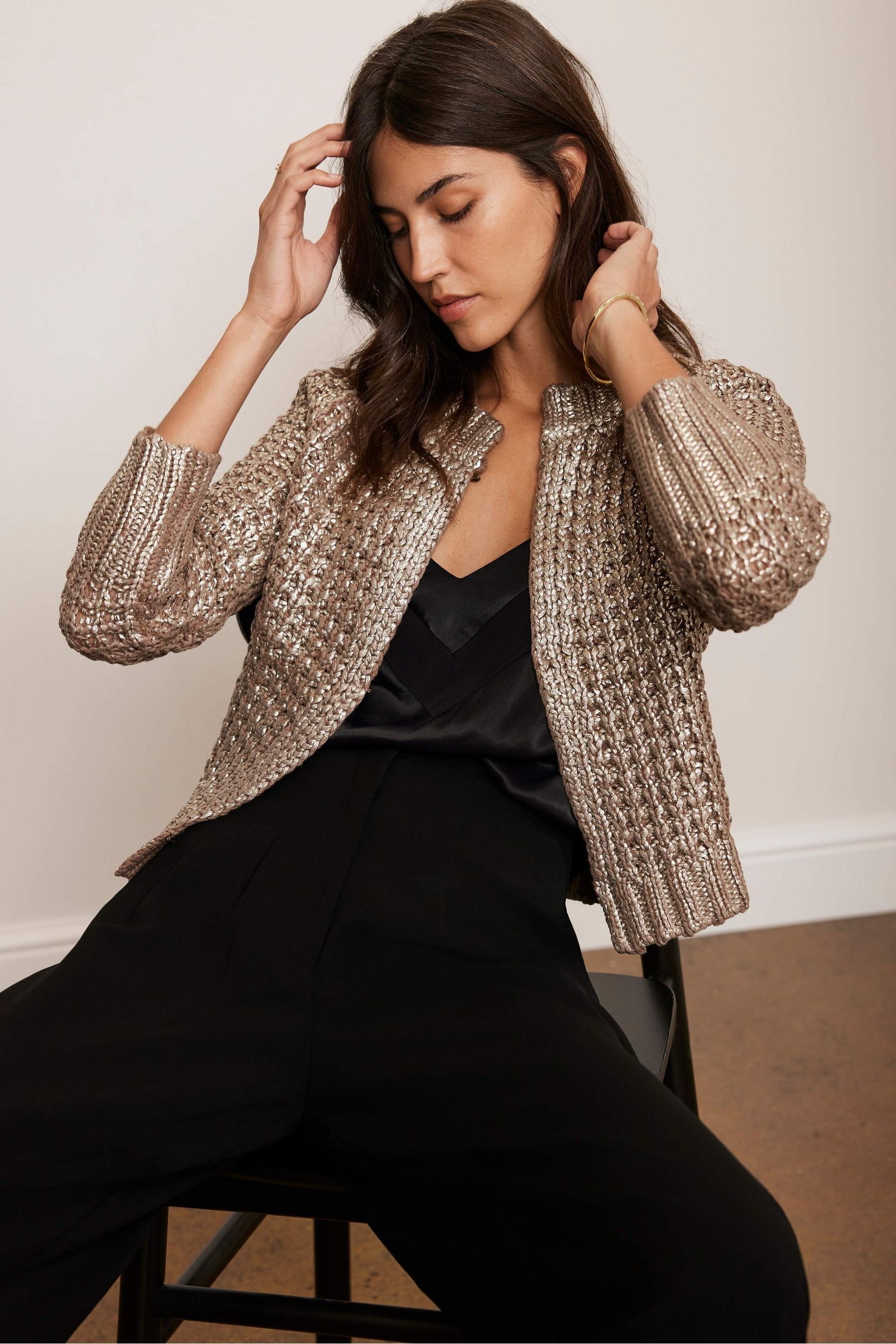 Next gold cardigan clearance