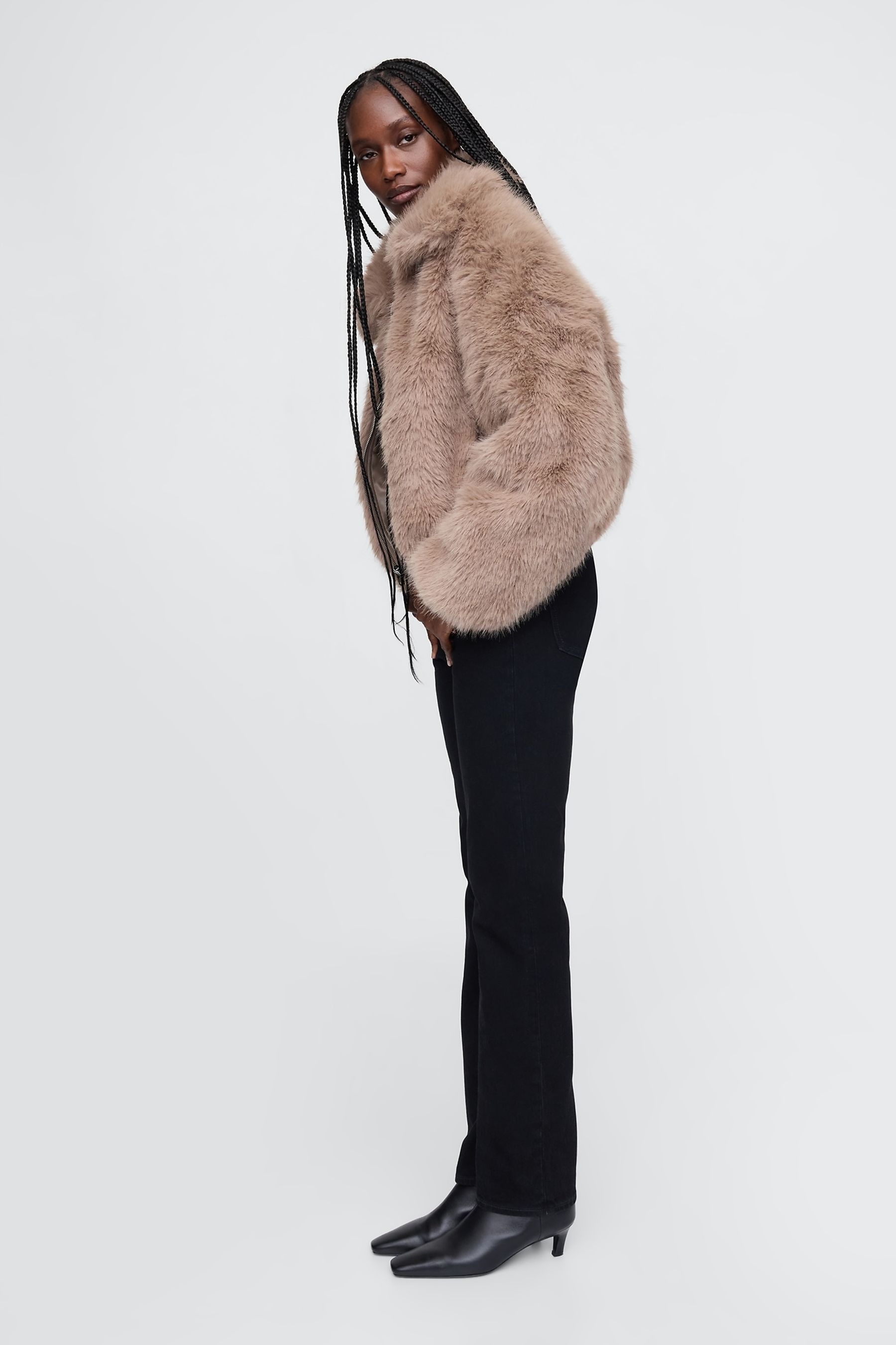 Gap faux fur coat new arrivals