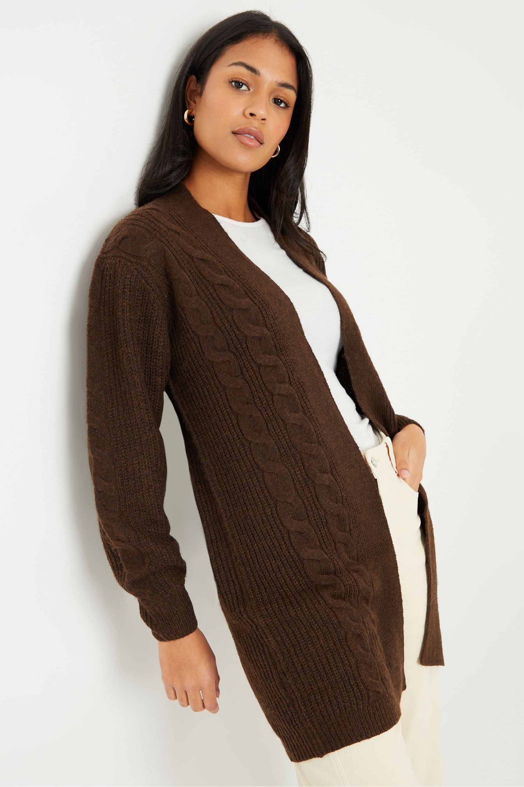 Tan cardigan womens uk online