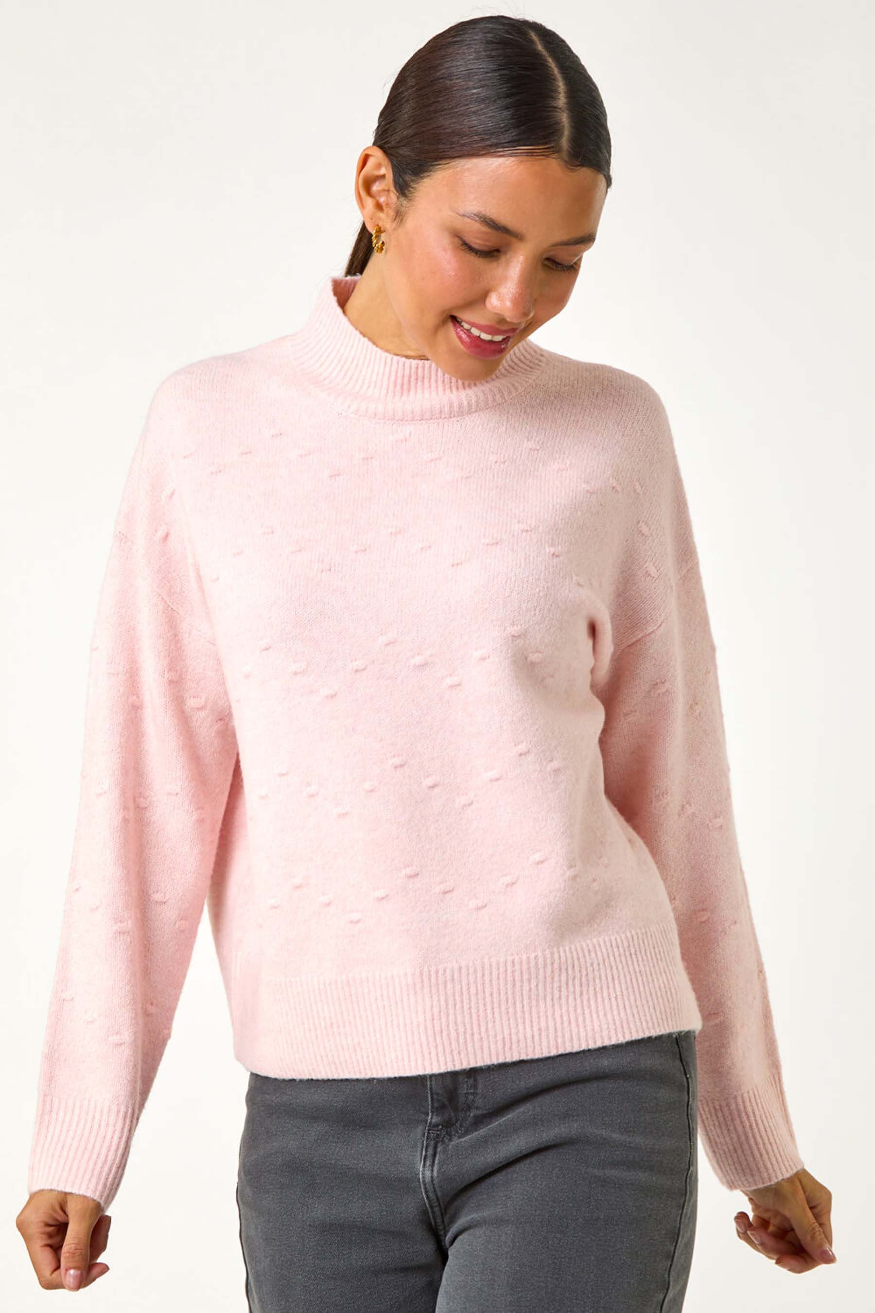 Buy Roman Pink Bobble Stitch Knit Jumper from the Next UK online shop