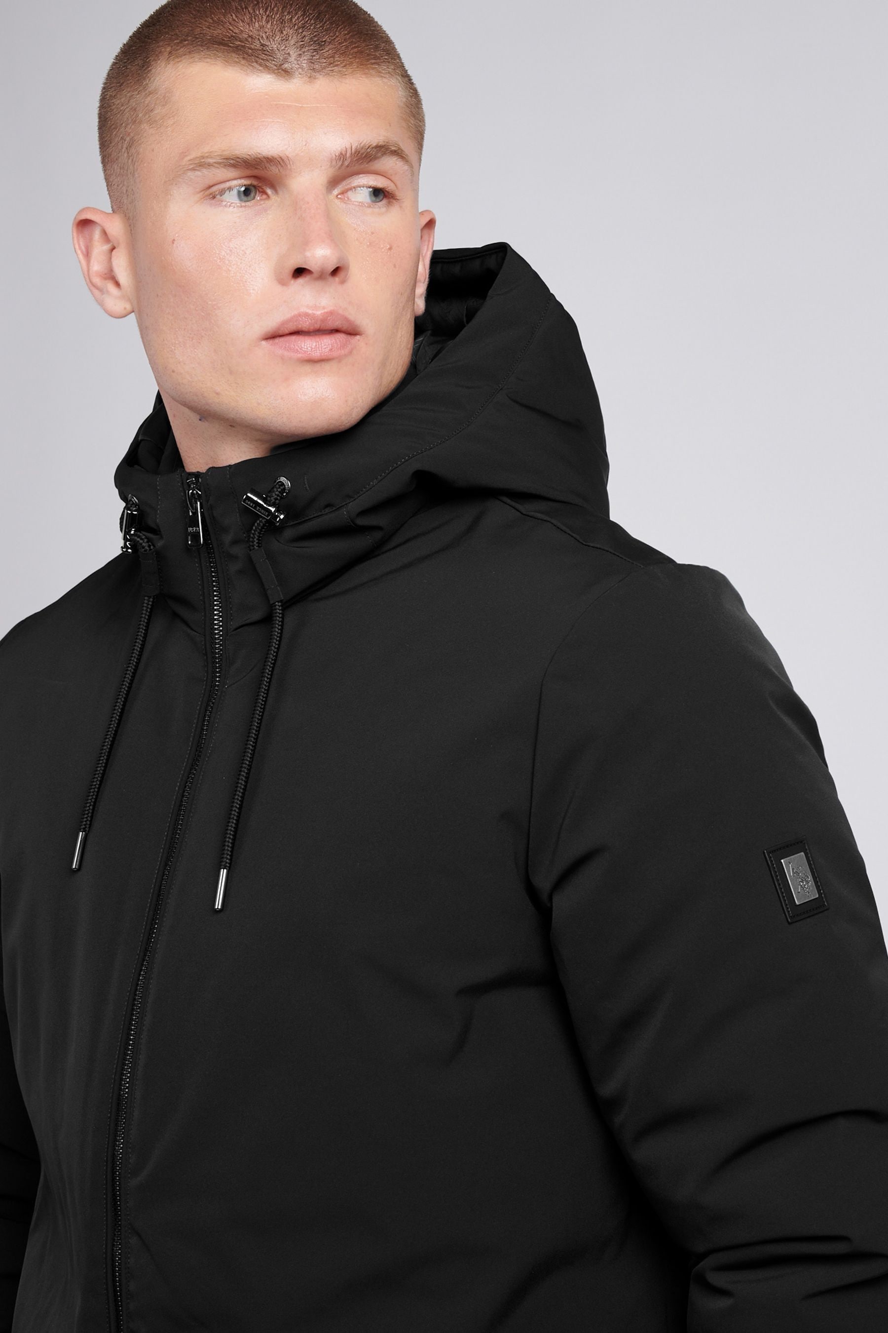 U.S. Polo Assn. Black Mens Smart Parka Jacket