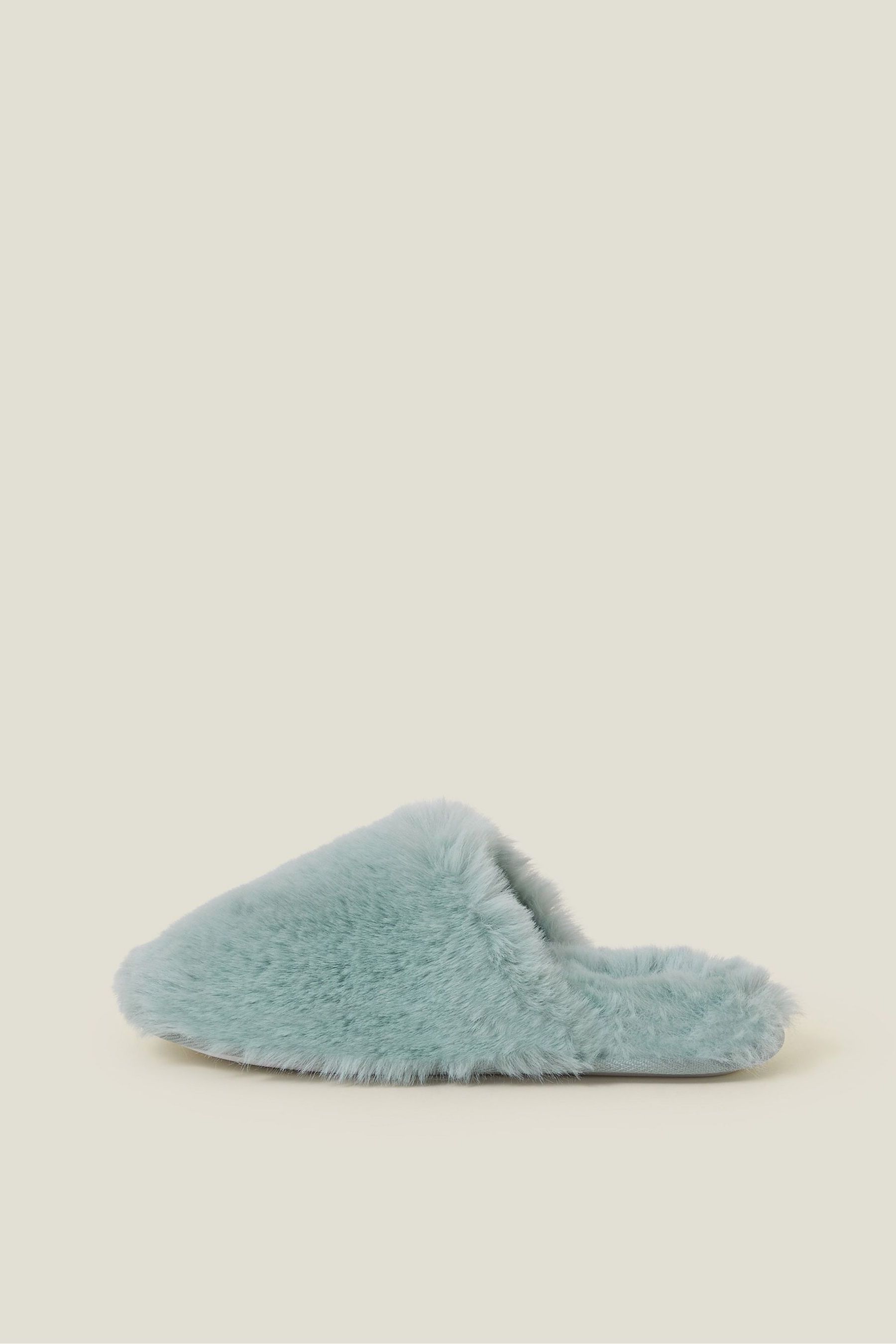Accessorize Luxe Faux Fur Mule Slippers