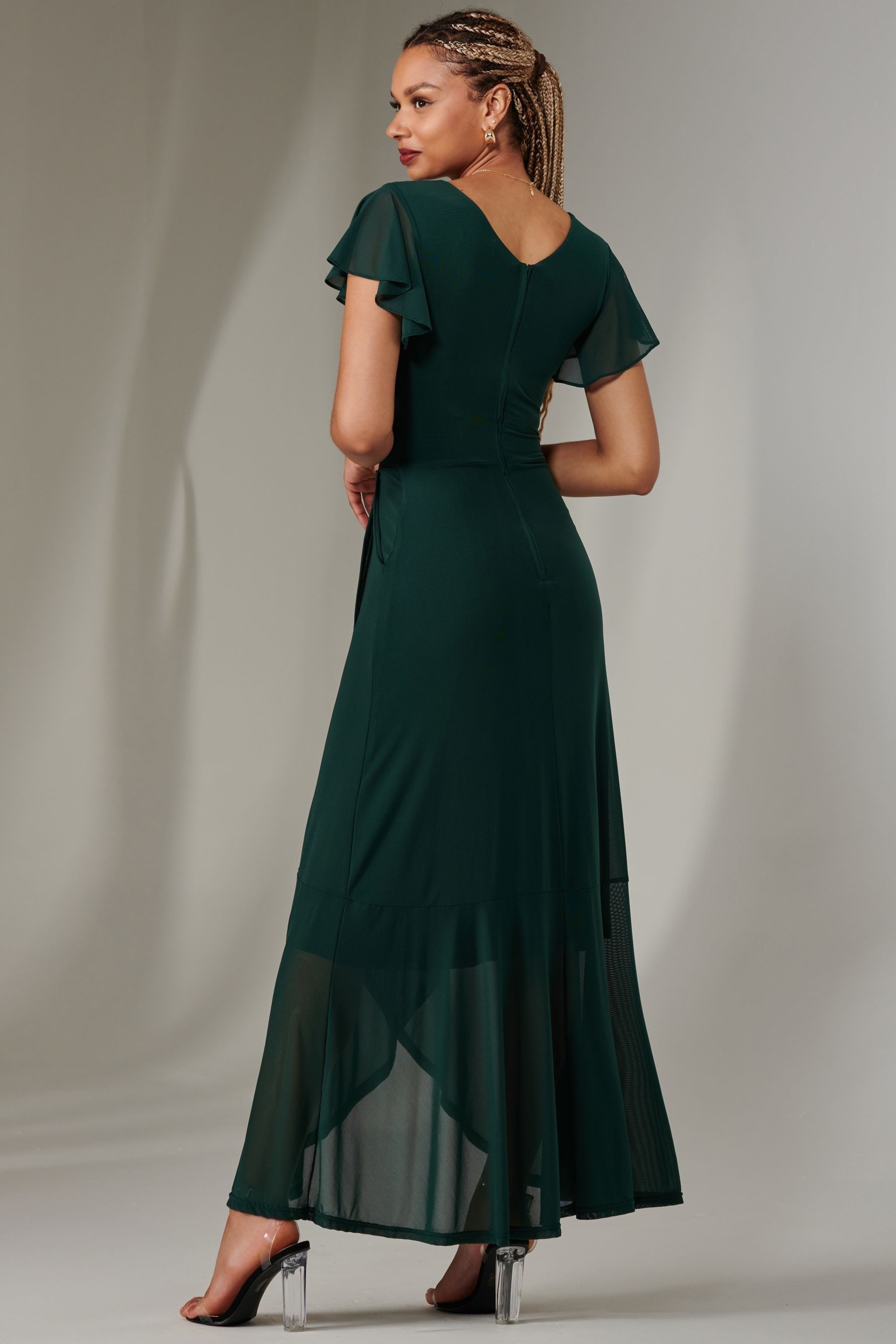 Plain green gown sales