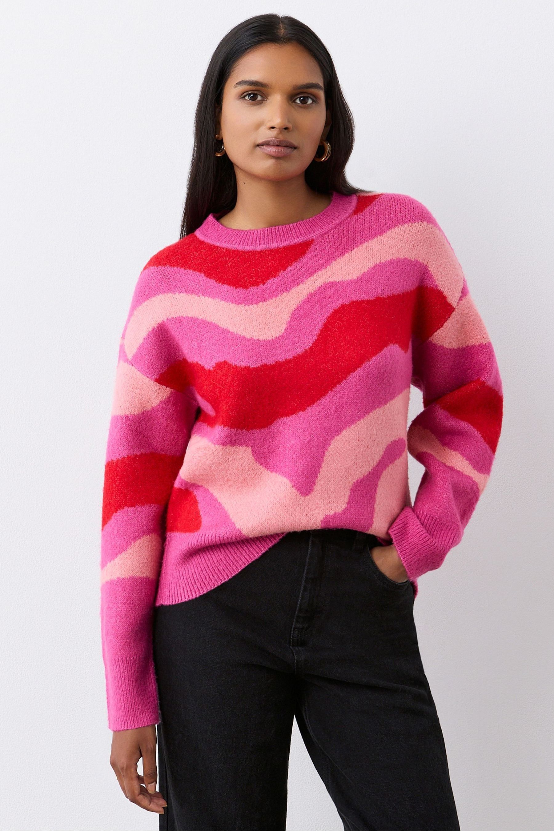 Buy Finery Pink Minnie Knitted Printed Jumper from the Next UK online shop