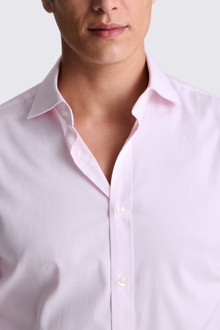 MOSS Pink Regular Fit Dobby Stretch Shirt - Image 2 of 4