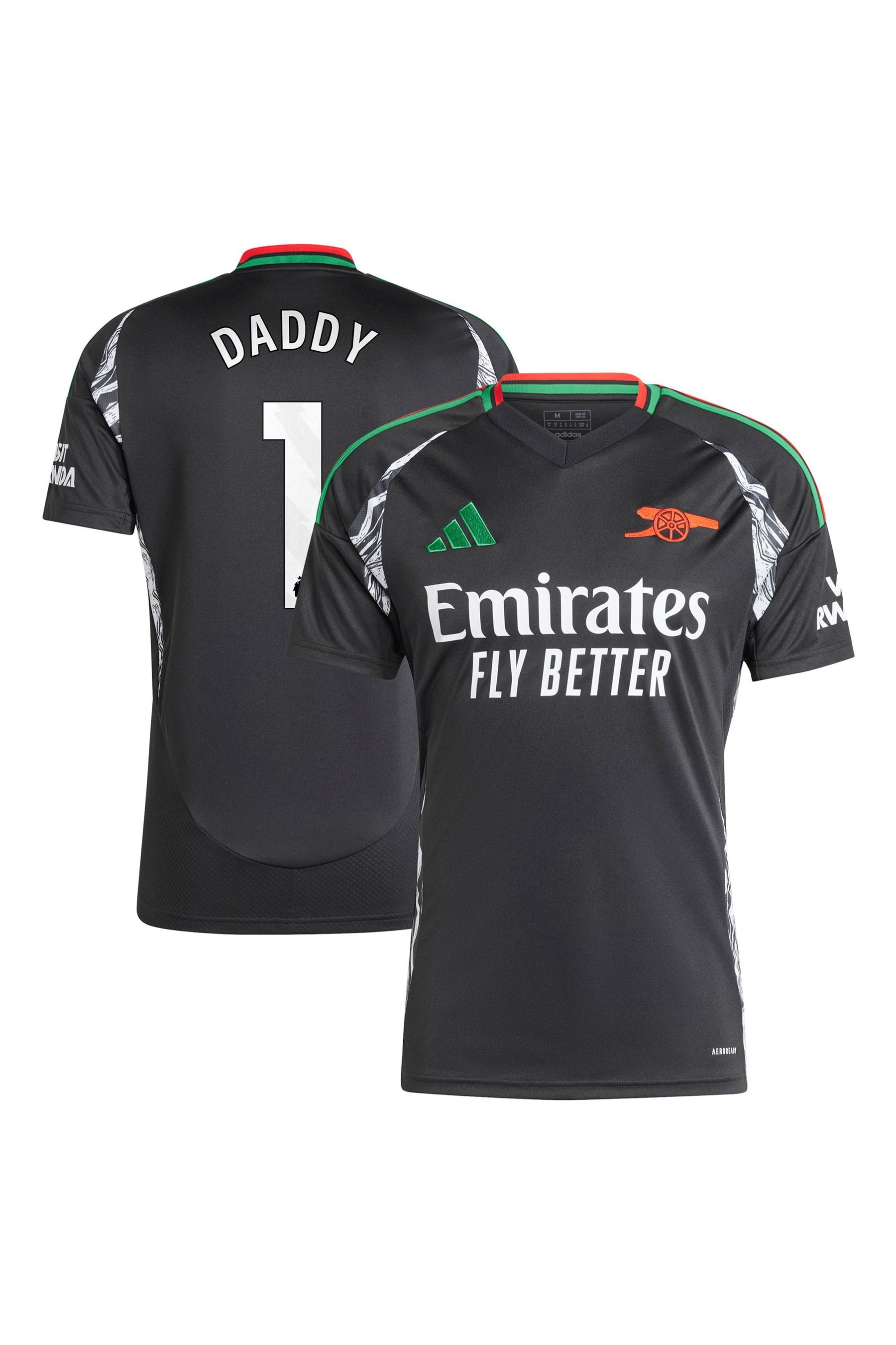 Buy adidas Black Arsenal Away Shirt 2024 25 Daddy 1 from the Next UK online shop