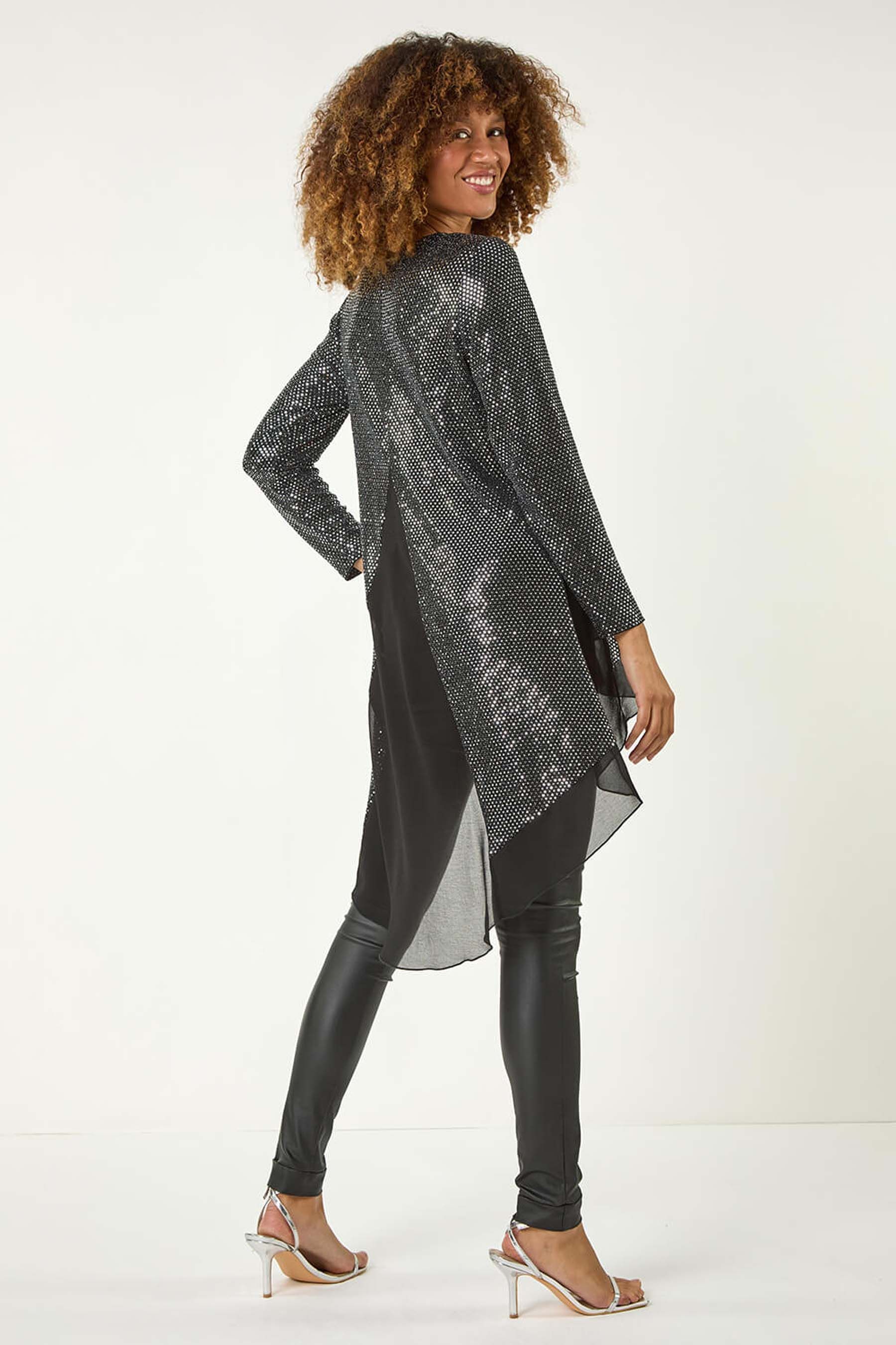 Chiffon sequin top deals