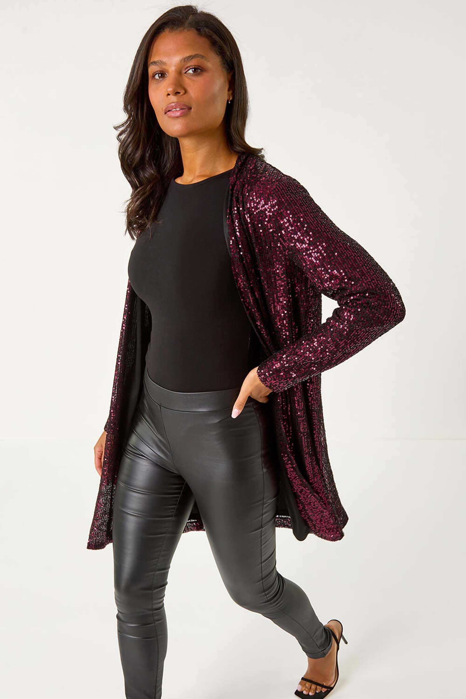 Longline sequin jacket sale