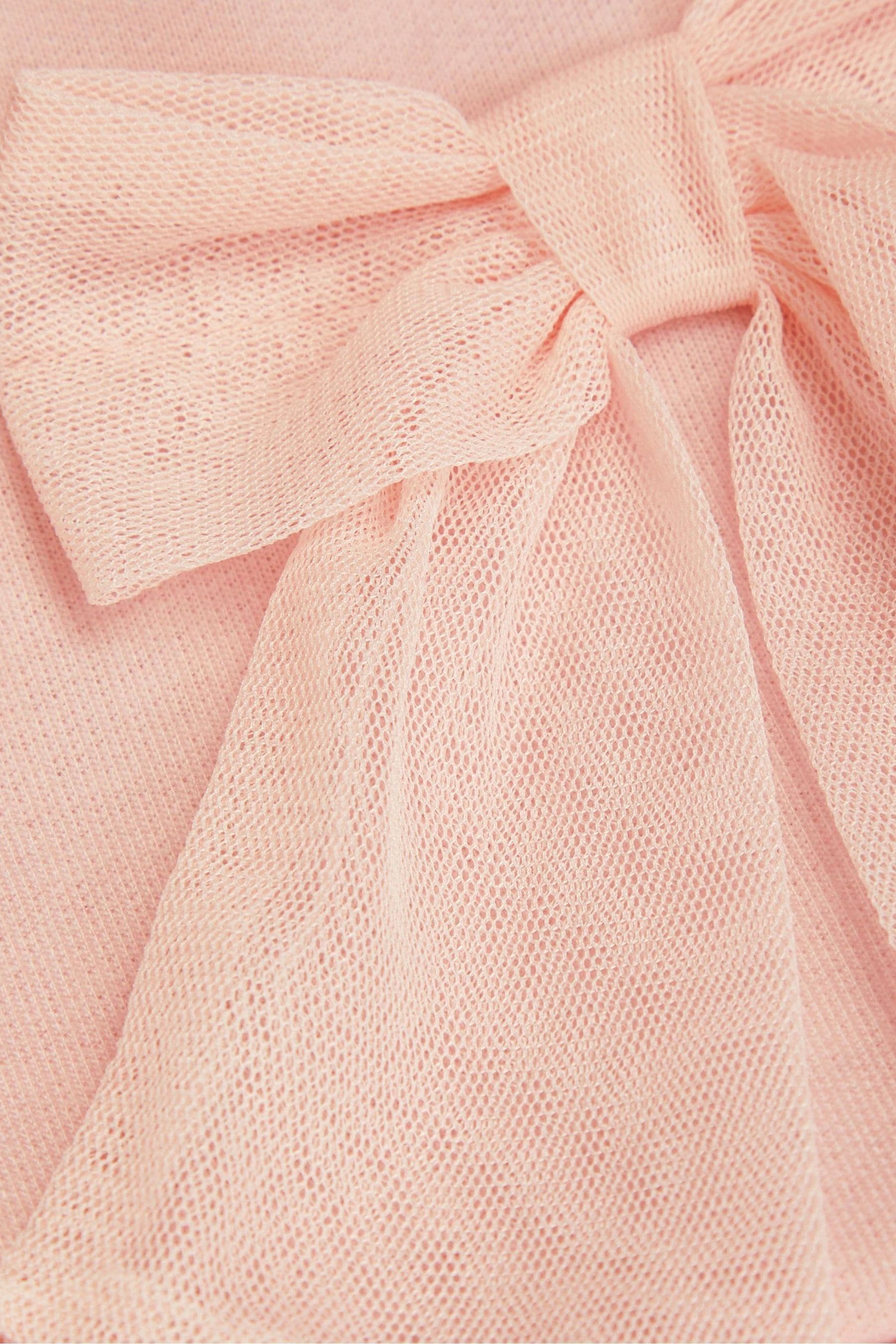 Monsoon Pink Baby Swan Scene Sweatshirt Dress