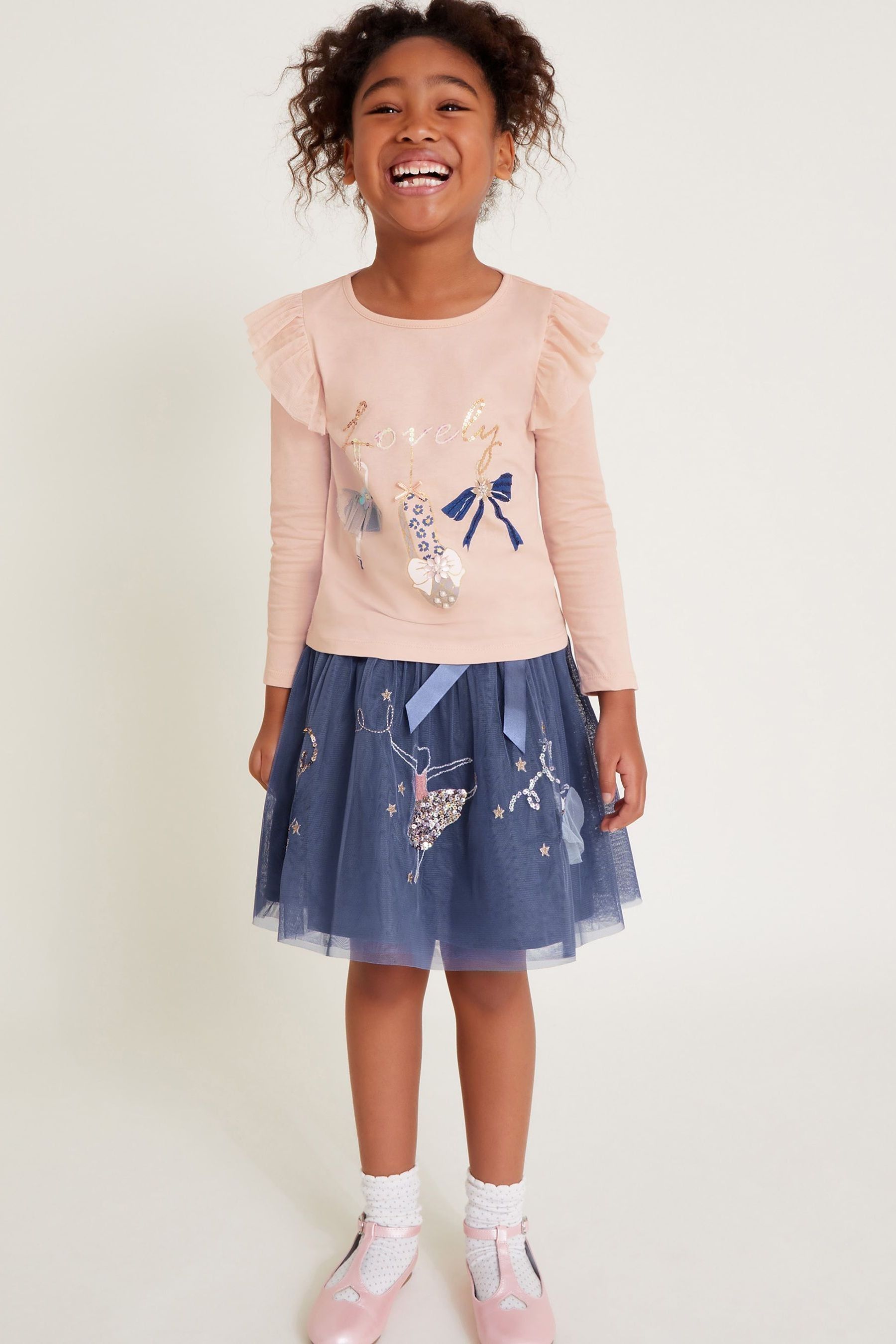 Buy Monsoon Pink Long Sleeve Lovely Sequin Top from Next United Arab Emirates