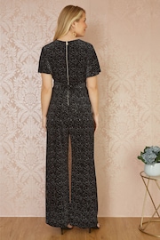 Yumi Black Sparkle Velvet Jumpsuit - Image 4 of 5