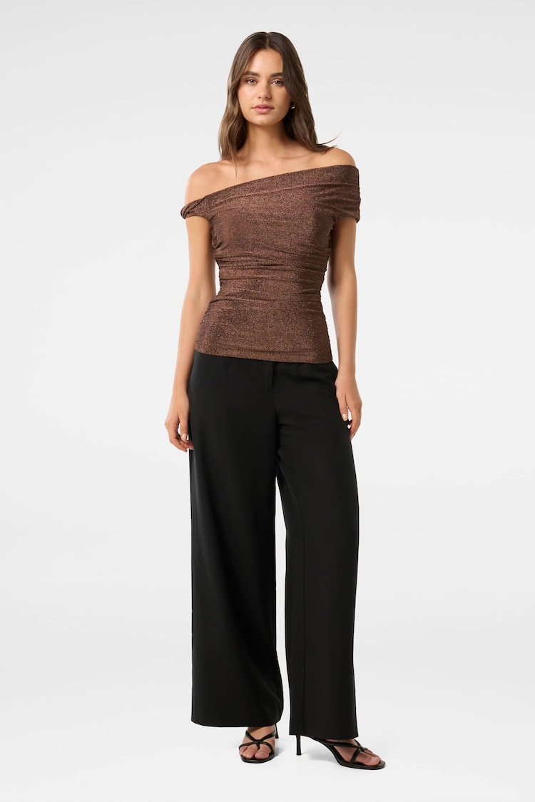 Forever New Brown Mia Twist Shoulder Top - Image 5 of 5