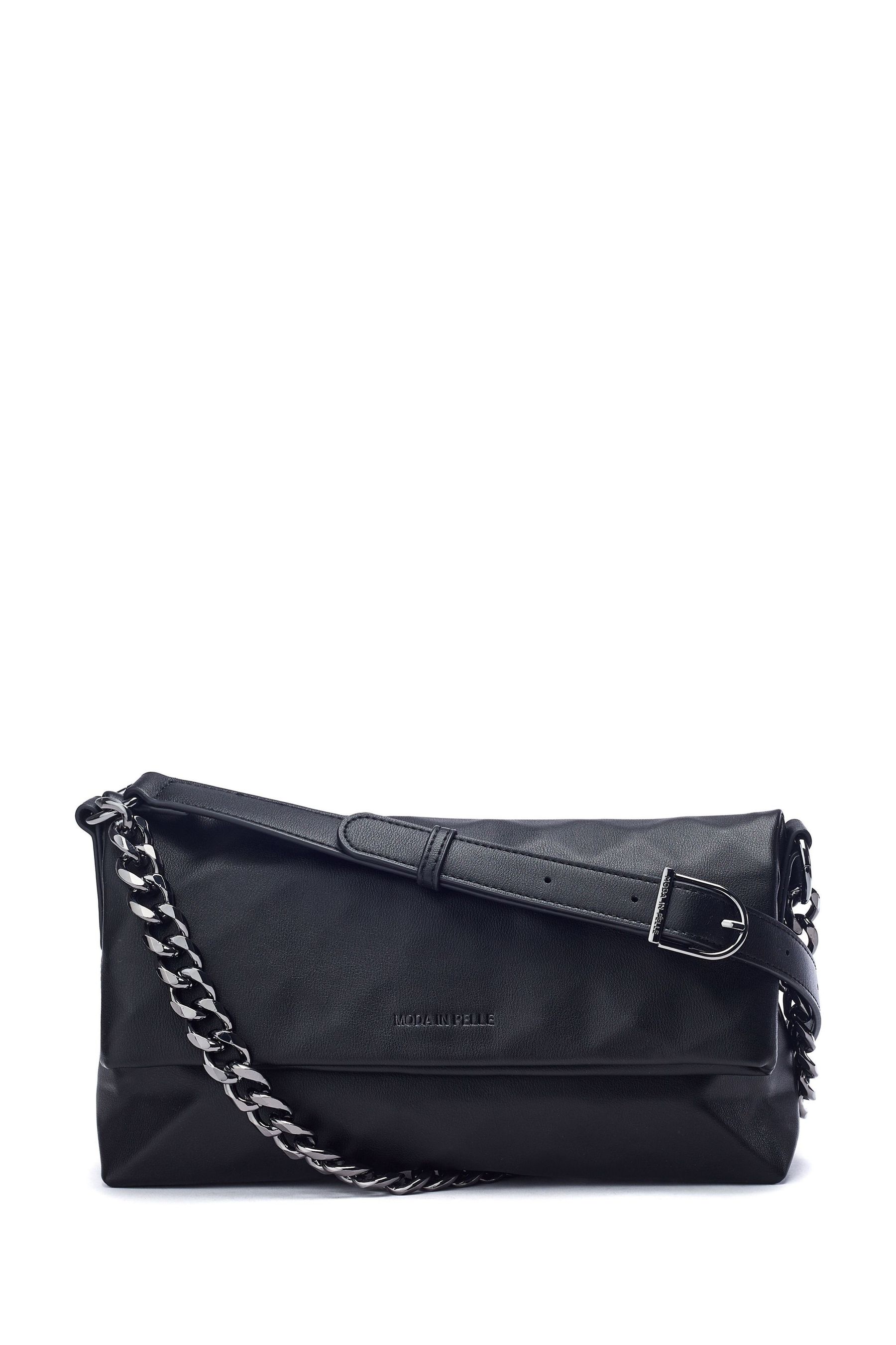 Womens Moda in Pelle Berlyn Geometric Feature Material Clutch Bag black price in Dubai UAE Compare Prices