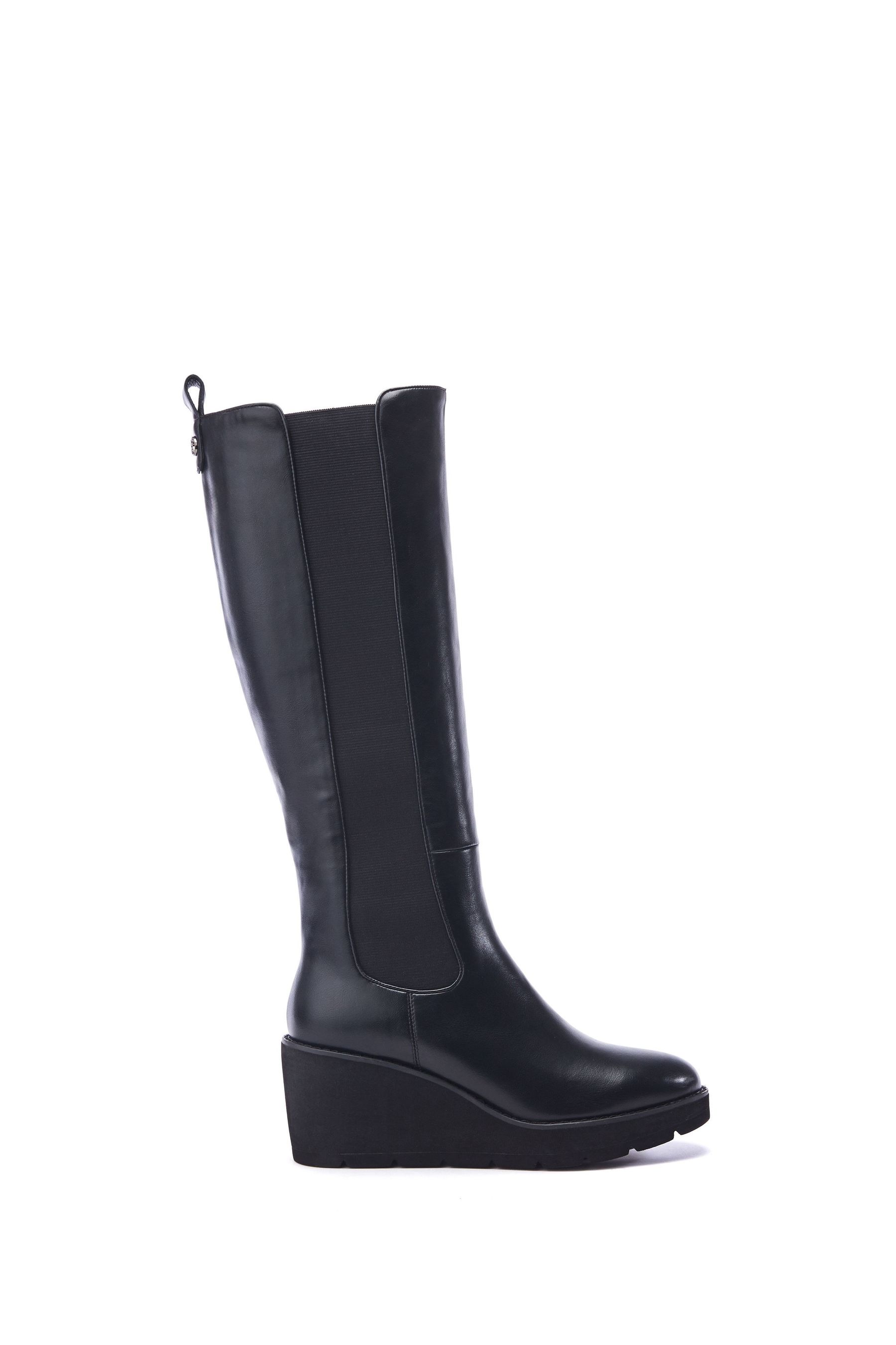 Buy Moda in Pelle Sloanne Knee Length Wedge Heel Black Boots from the Next UK online shop