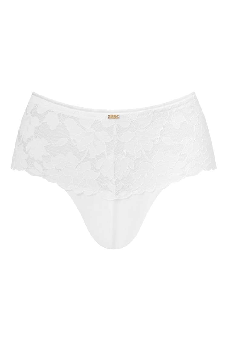 KBX White Dolly Floral Lace G-Shortie Thong - Image 6 of 6