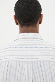 FatFace Natural Denford Dobby Stripe Shirt - Image 4 of 5