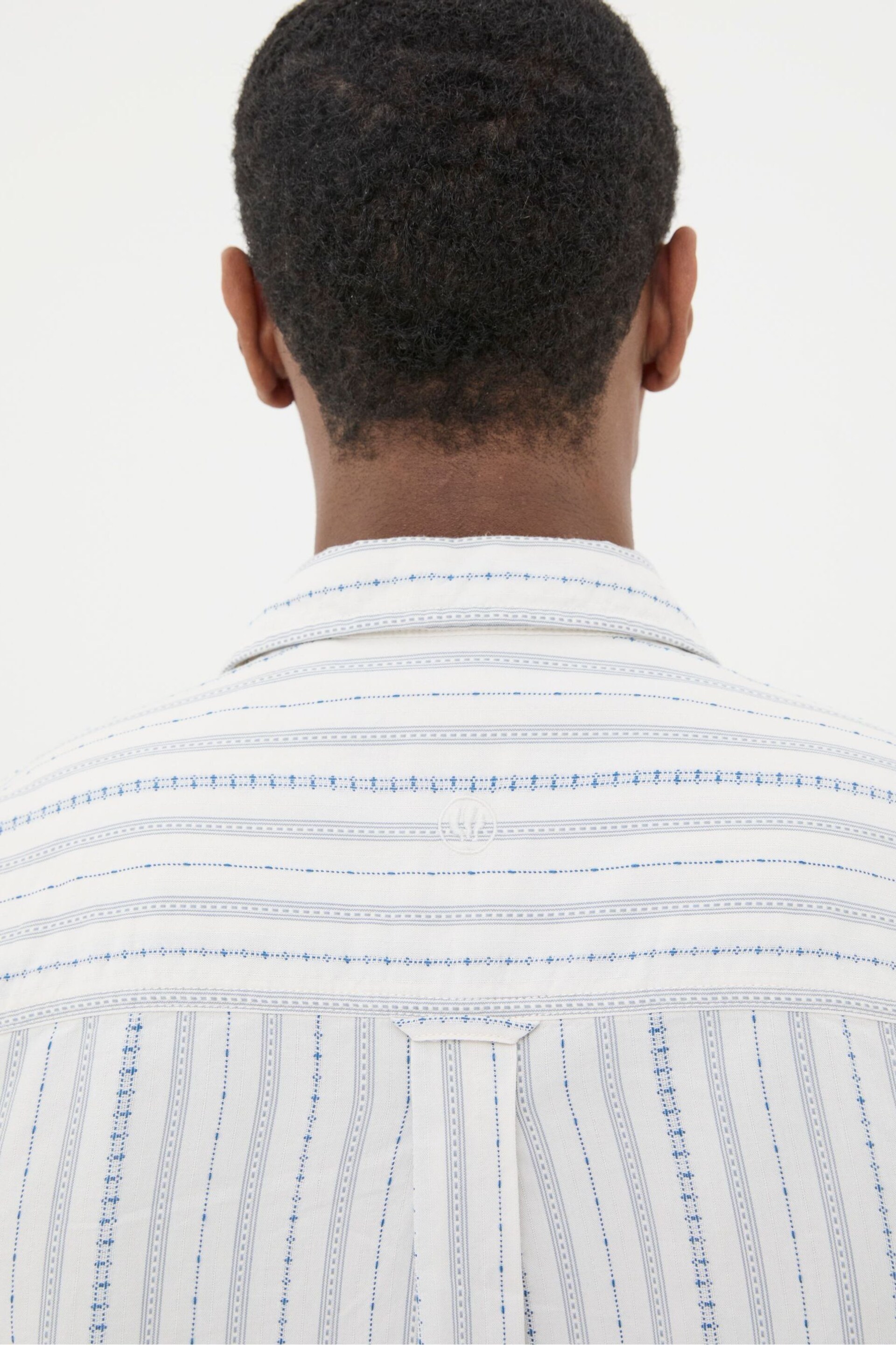 FatFace Natural Denford Dobby Stripe Shirt - Image 4 of 5