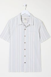 FatFace Natural Denford Dobby Stripe Shirt - Image 5 of 5