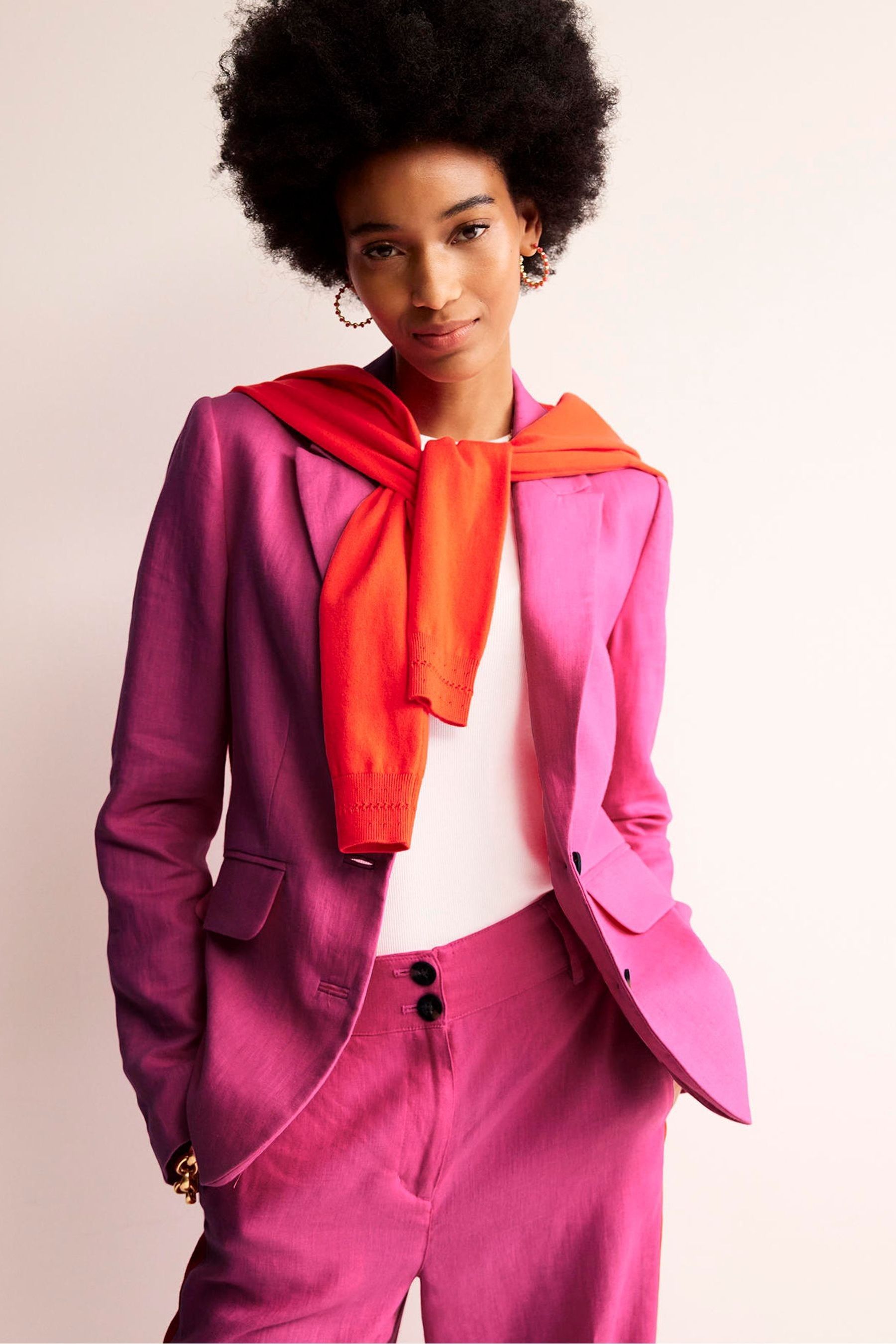 Boden pink blazer store
