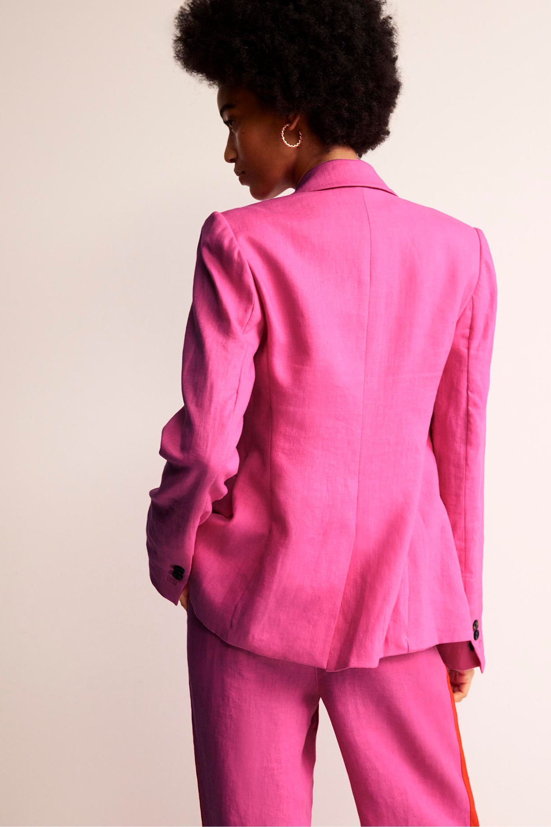 Buy Boden Pink Petite Marylebone 100 Linen Blazer from Next Luxembourg