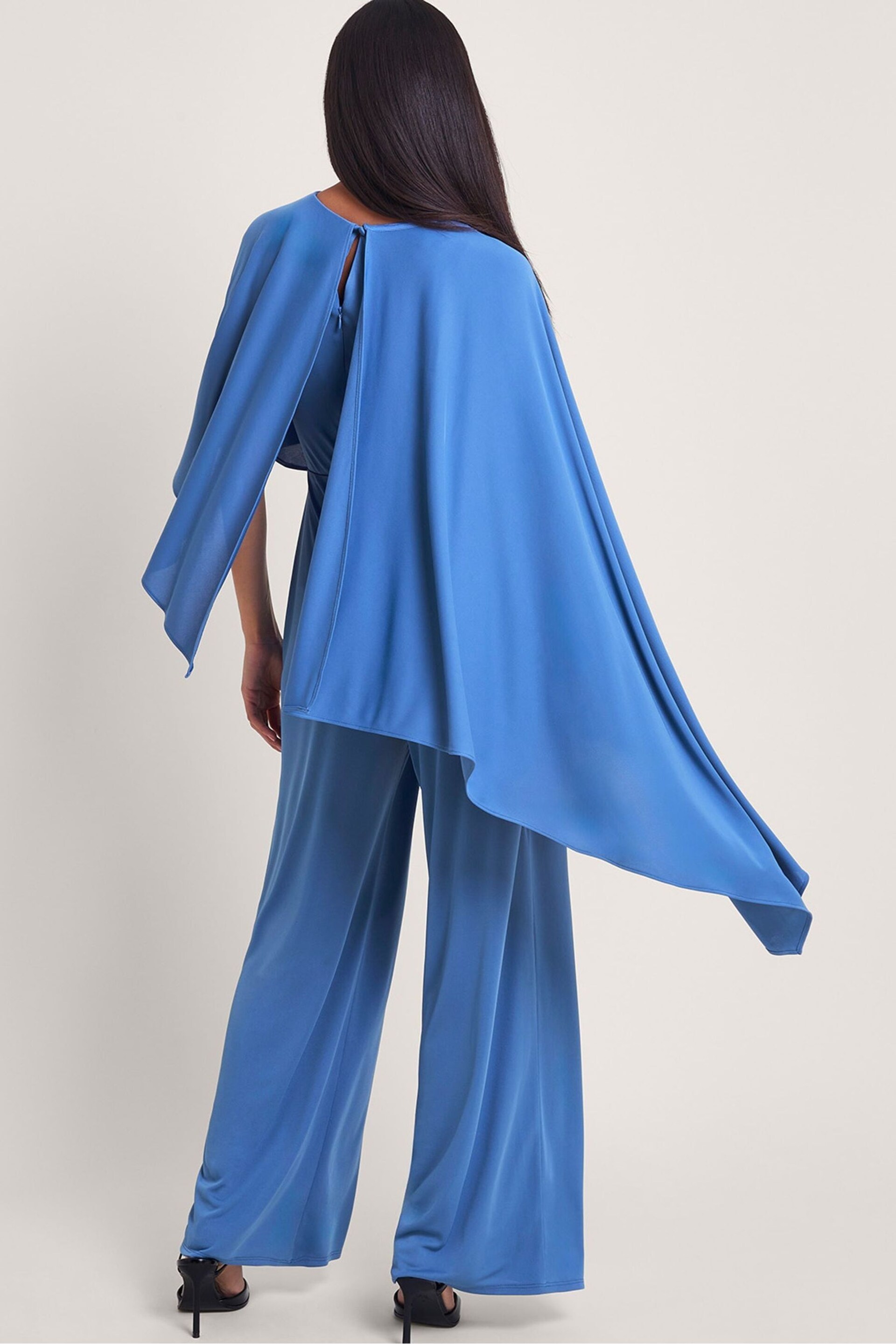 Monsoon Blue Delia Drape Jumpsuit - Image 3 of 5