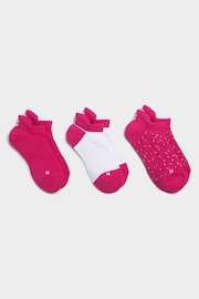 Sweaty Betty Pink Workout Trainers Socks 3 Pack - Image 1 of 1