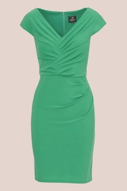 Adrianna Papell Green Pleated Layered Short Dress - Image 6 of 7