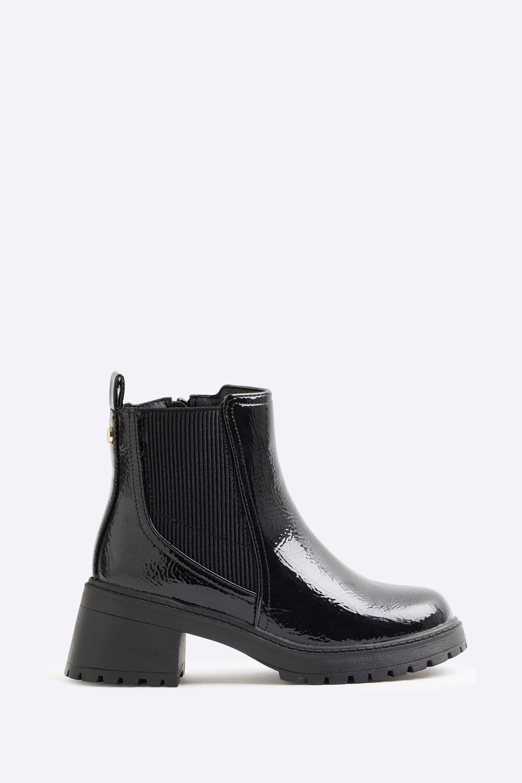 Black patent ankle boots new look shop