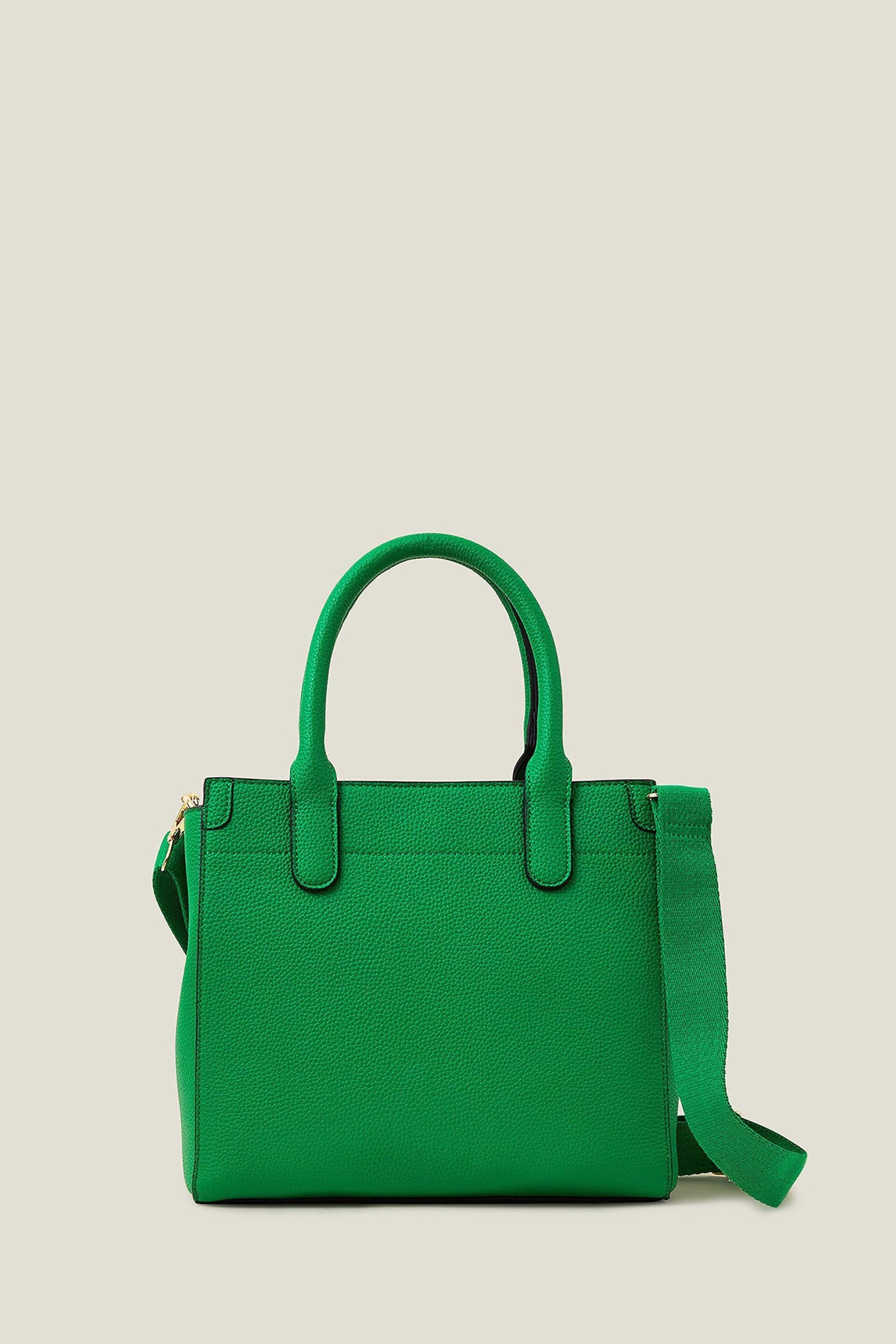 Accessorize Green Handheld Bag with Webbing Strap - Image 2 of 4