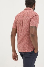 FatFace Red Dempsey Leaf Print Shirt - Image 5 of 8